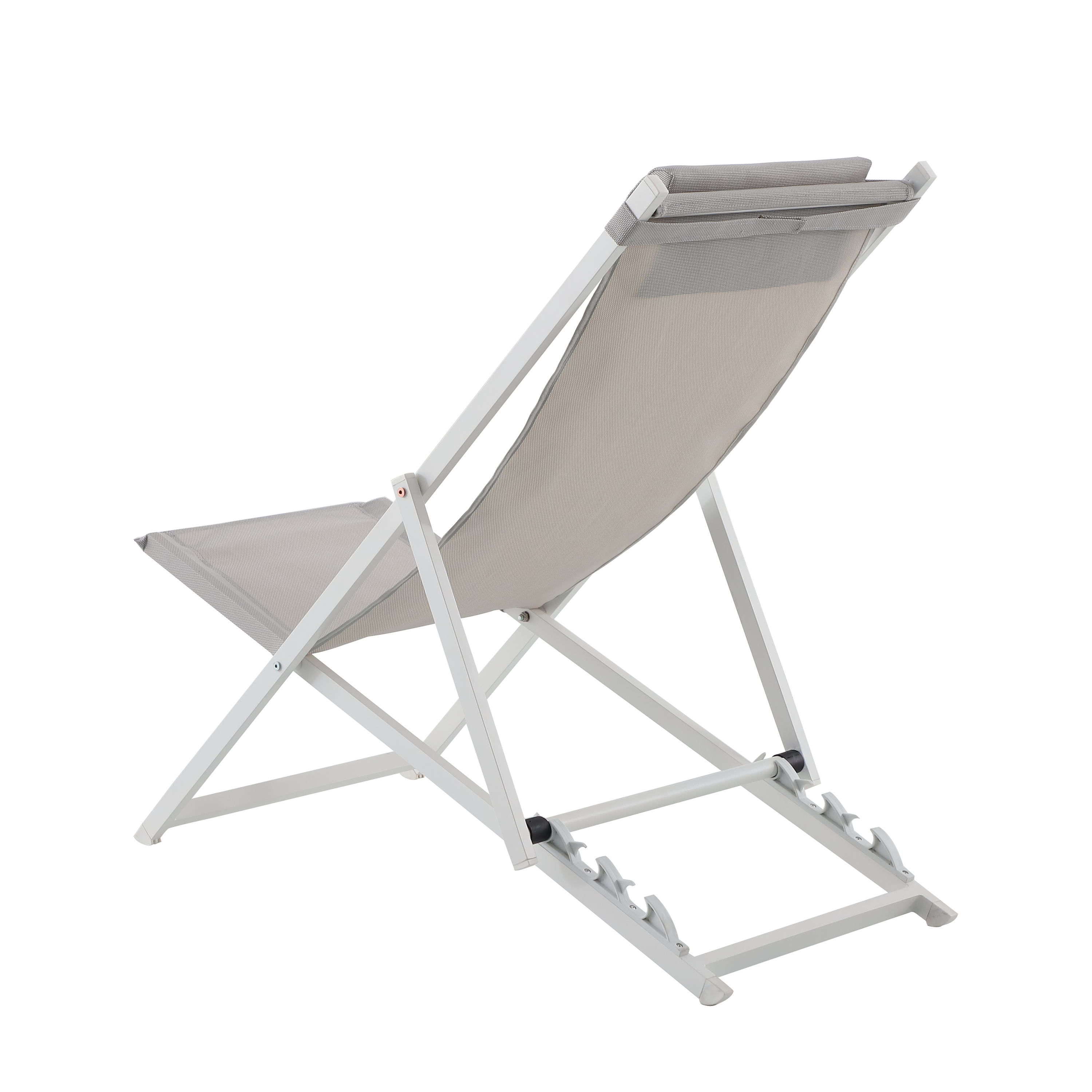 Cadeira relax alumínio branco Cruz Origami Naterial - 6