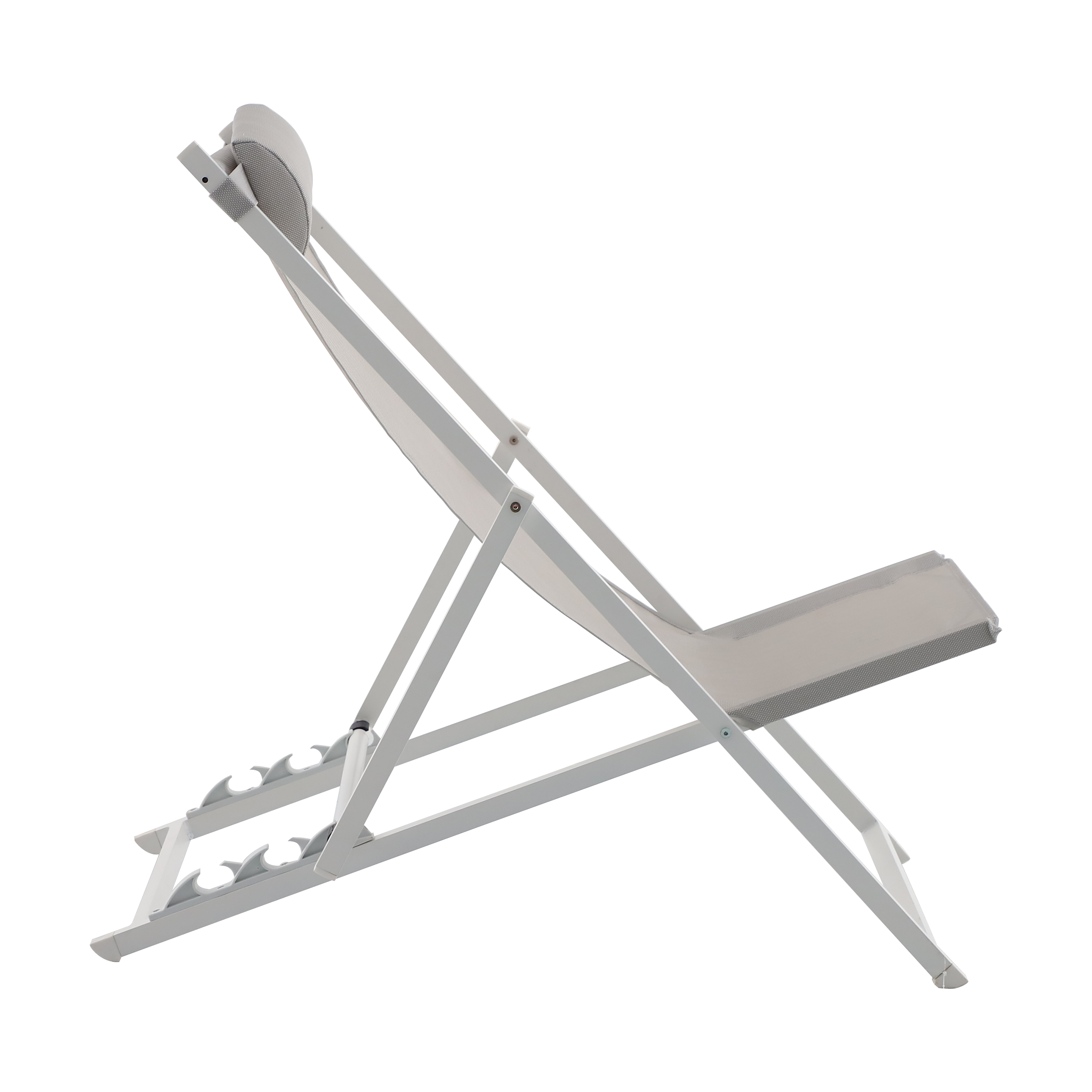 Cadeira relax alumínio branco Cruz Origami Naterial - 2