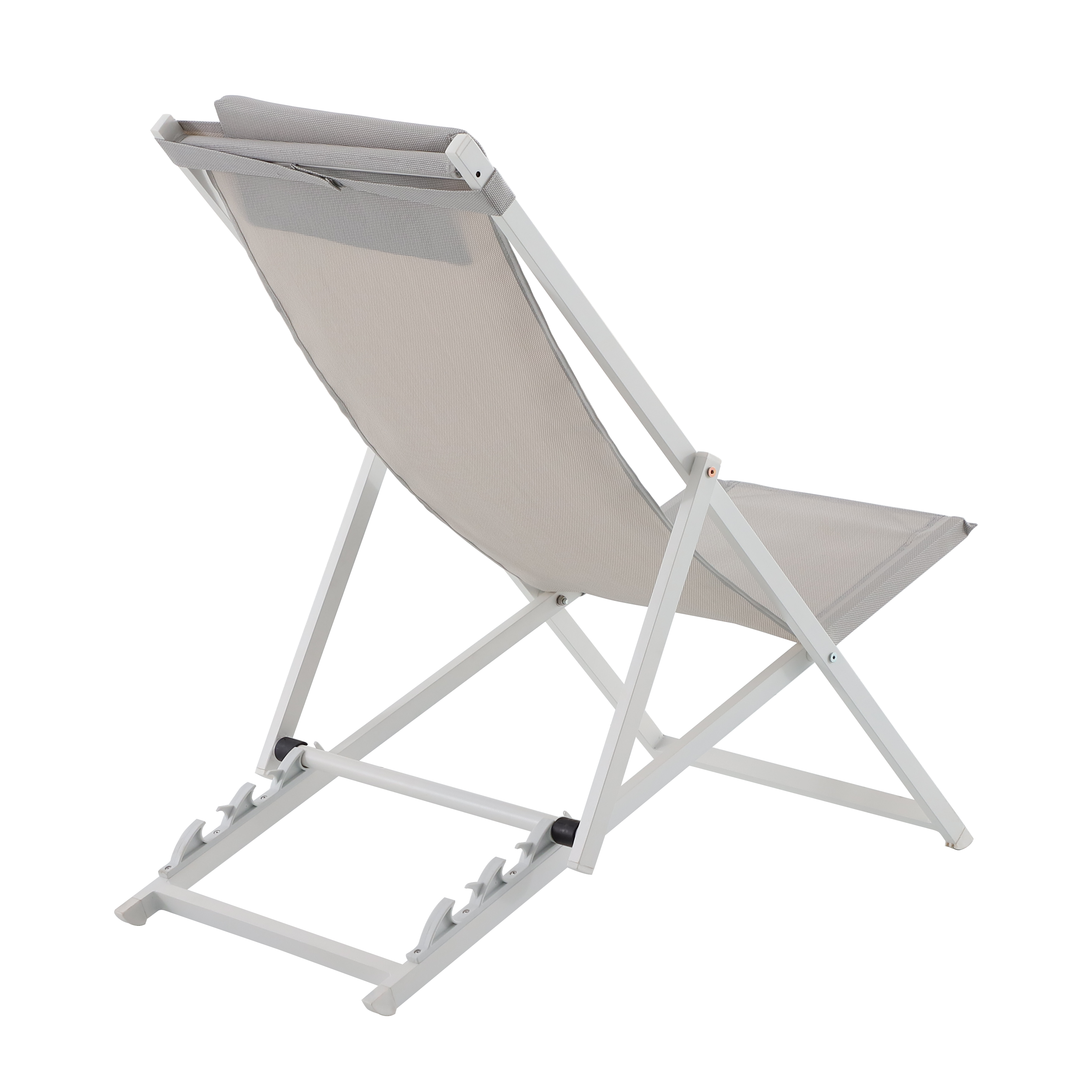 Cadeira relax alumínio branco Cruz Origami Naterial - 3