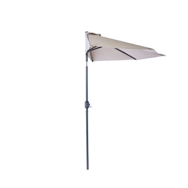 Parasol NATERIAL Arkea taupe 1/2 cercle