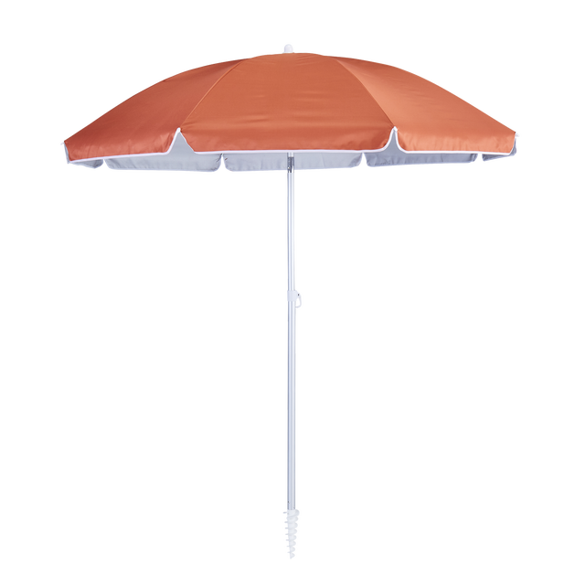 Parasol redondo de aluminio NATERIAL Vali naranja de ø 200 cm