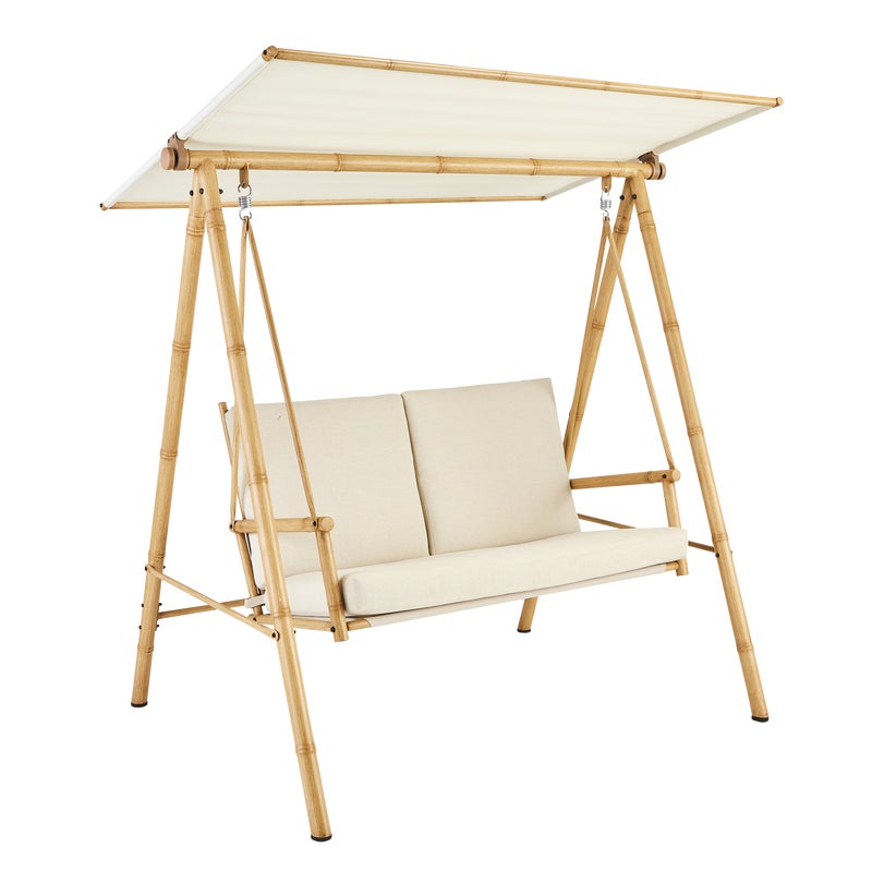 Huśtawka ogrodowa Bamboo beżowa Naterial