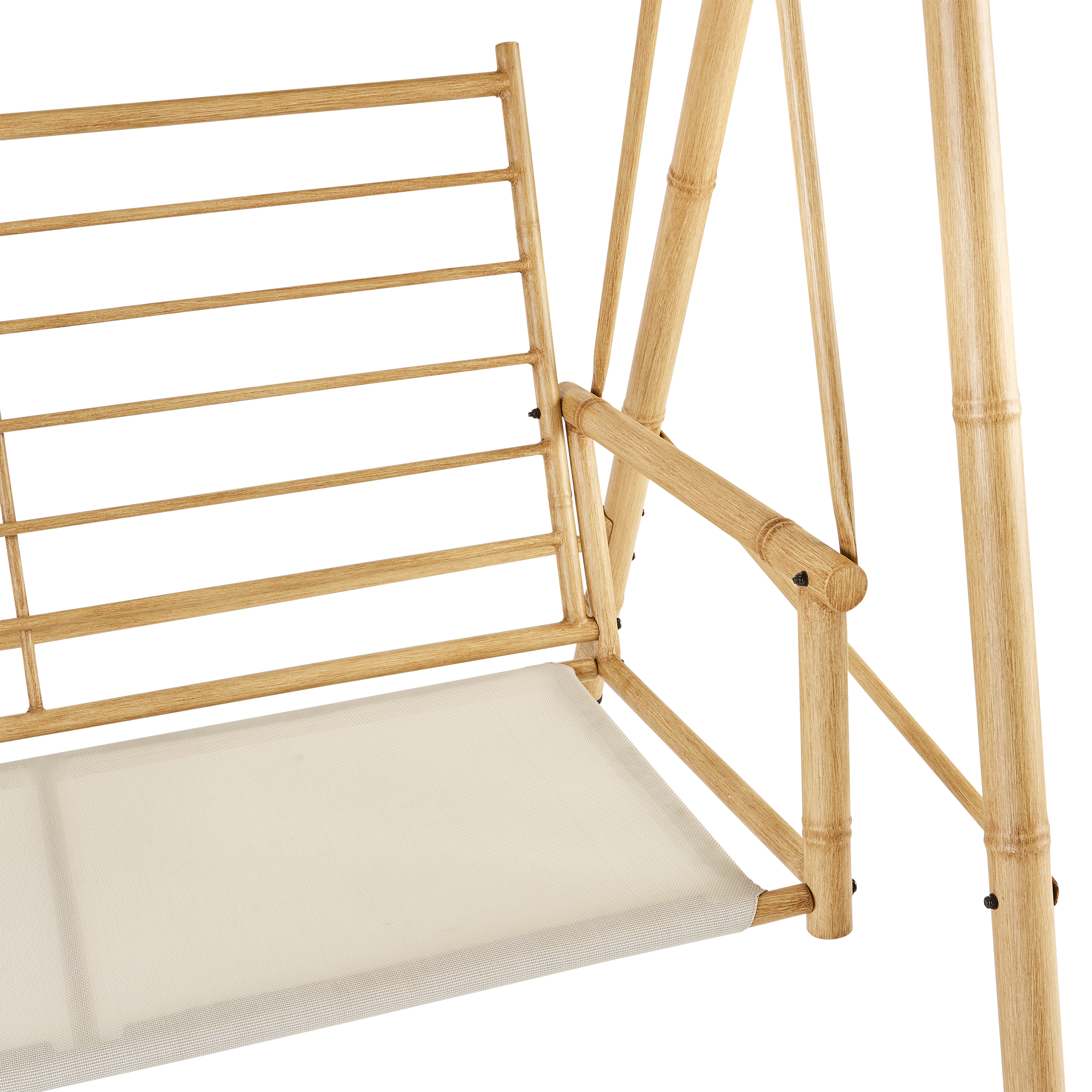 Cadeira baloiço de metal NATERIAL BAMBOO 126X163X169CM - 20