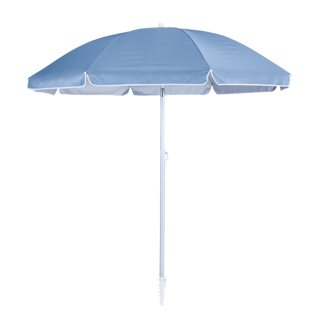 Parasol redondo de aluminio NATERIAL Vali azul de ø 200 cm