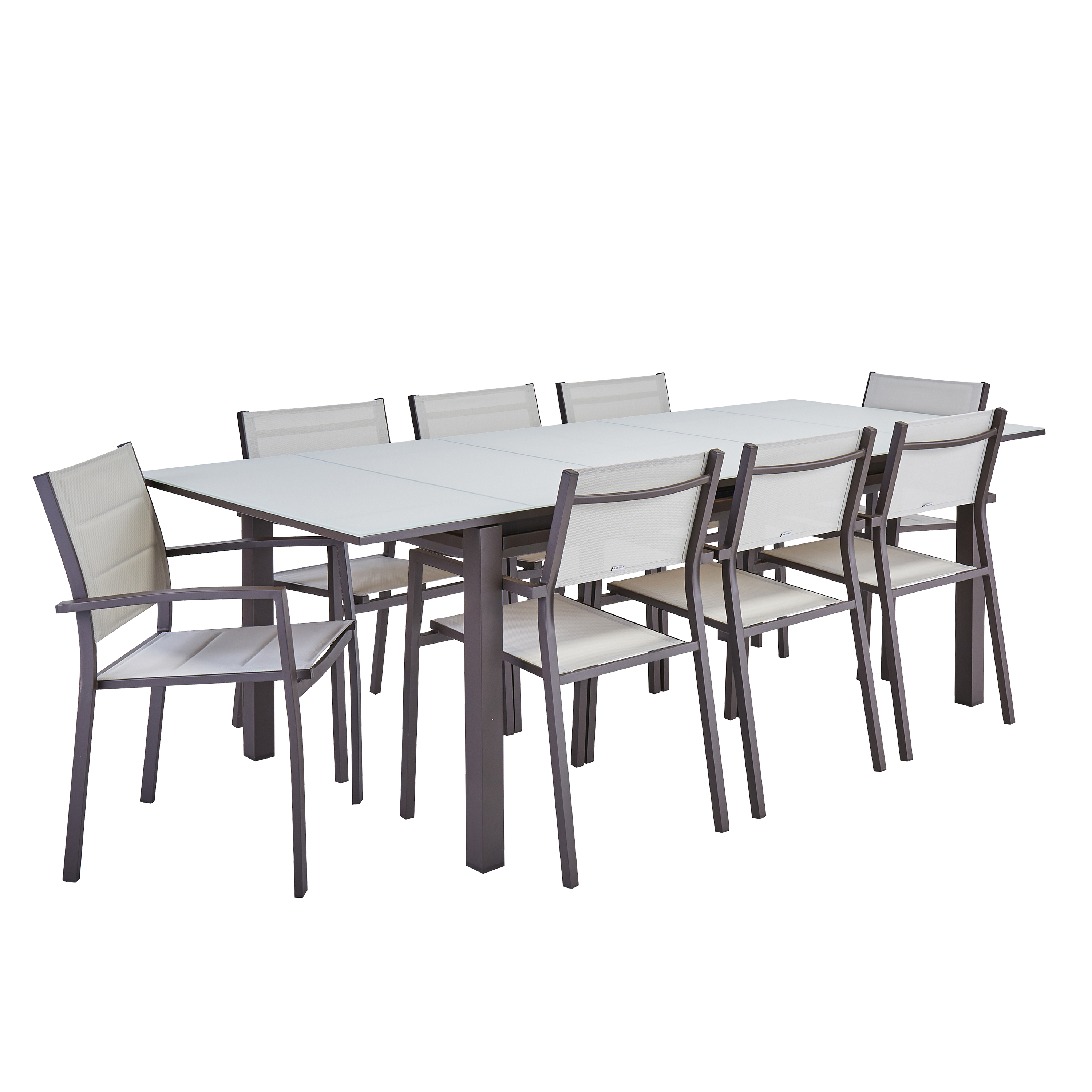 Mesa de alumínio NATERIAL ODYSSEA II EASY VIDRO 180/240X100CM MOKA - 11