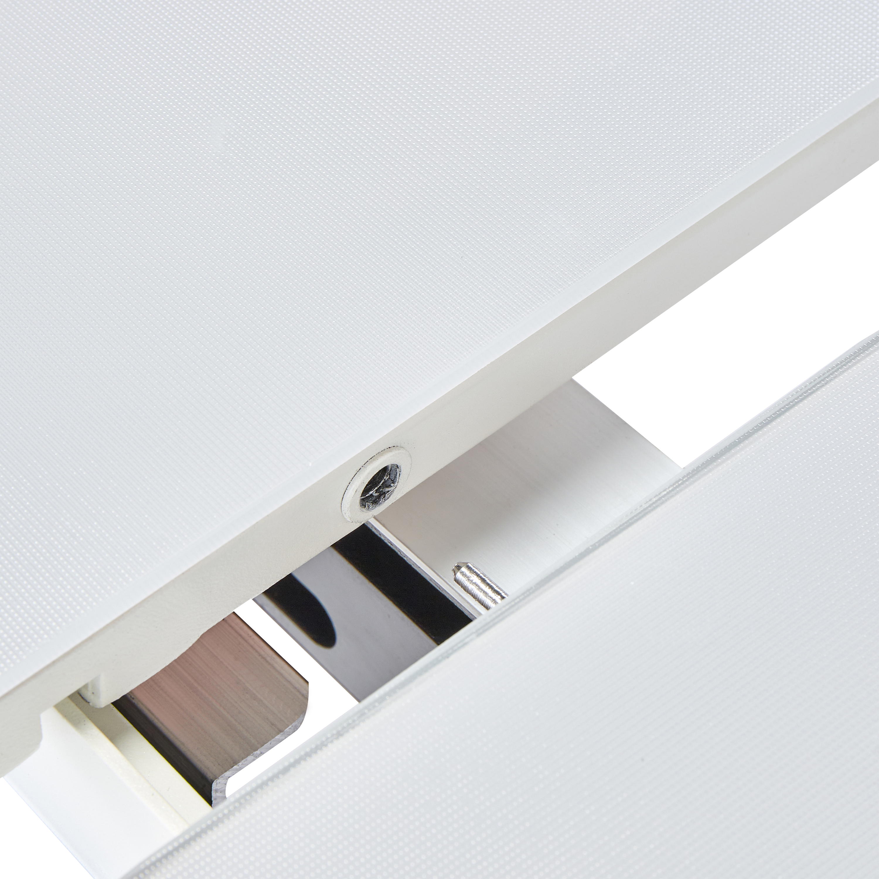 Tavolo da giardino allungabile Odyssea II NATERIAL in alluminio bianco con piano in vetro per 6 persone 180/240x100cm - 11