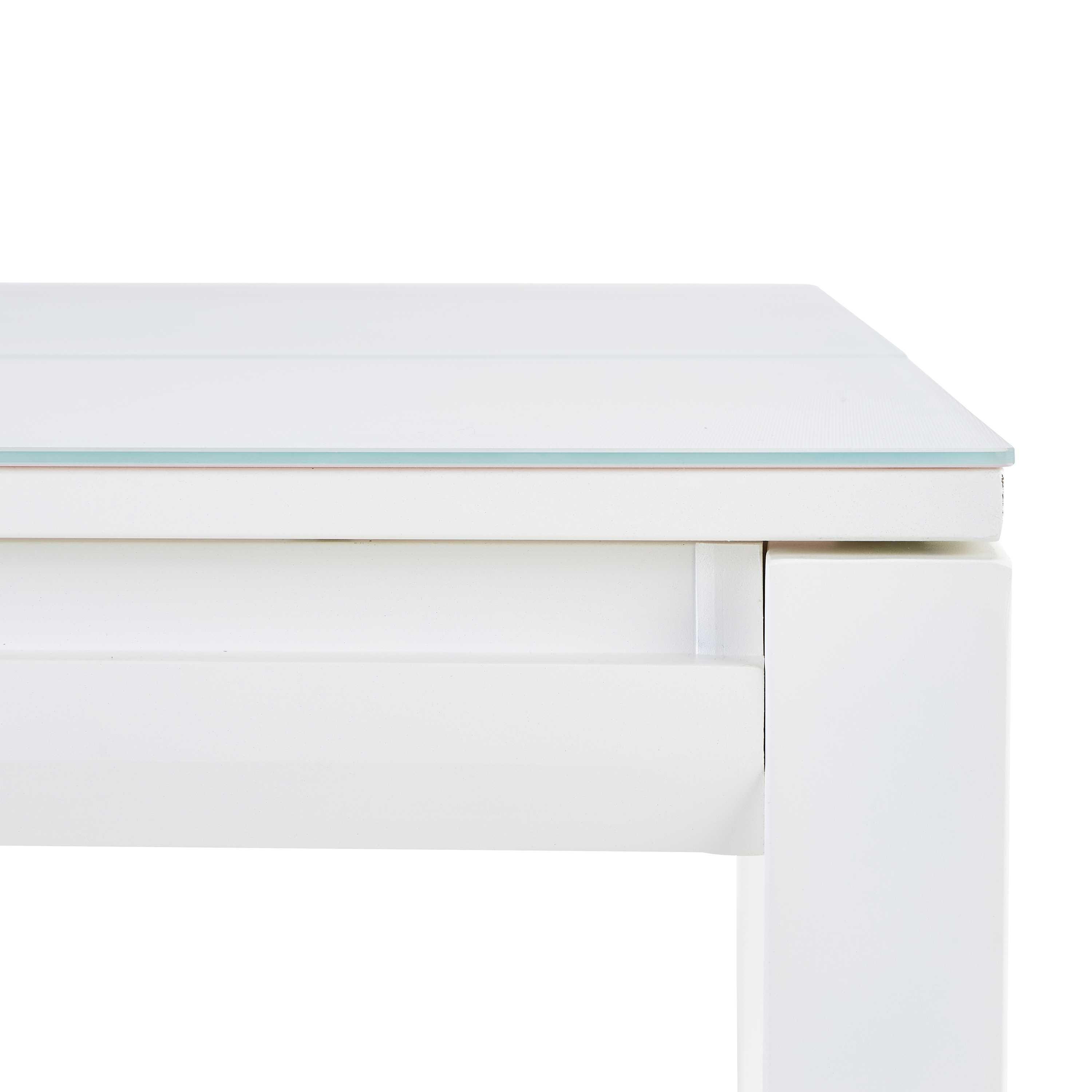 Tavolo da giardino allungabile Odyssea II NATERIAL in alluminio bianco con piano in vetro per 6 persone 180/240x100cm - 13