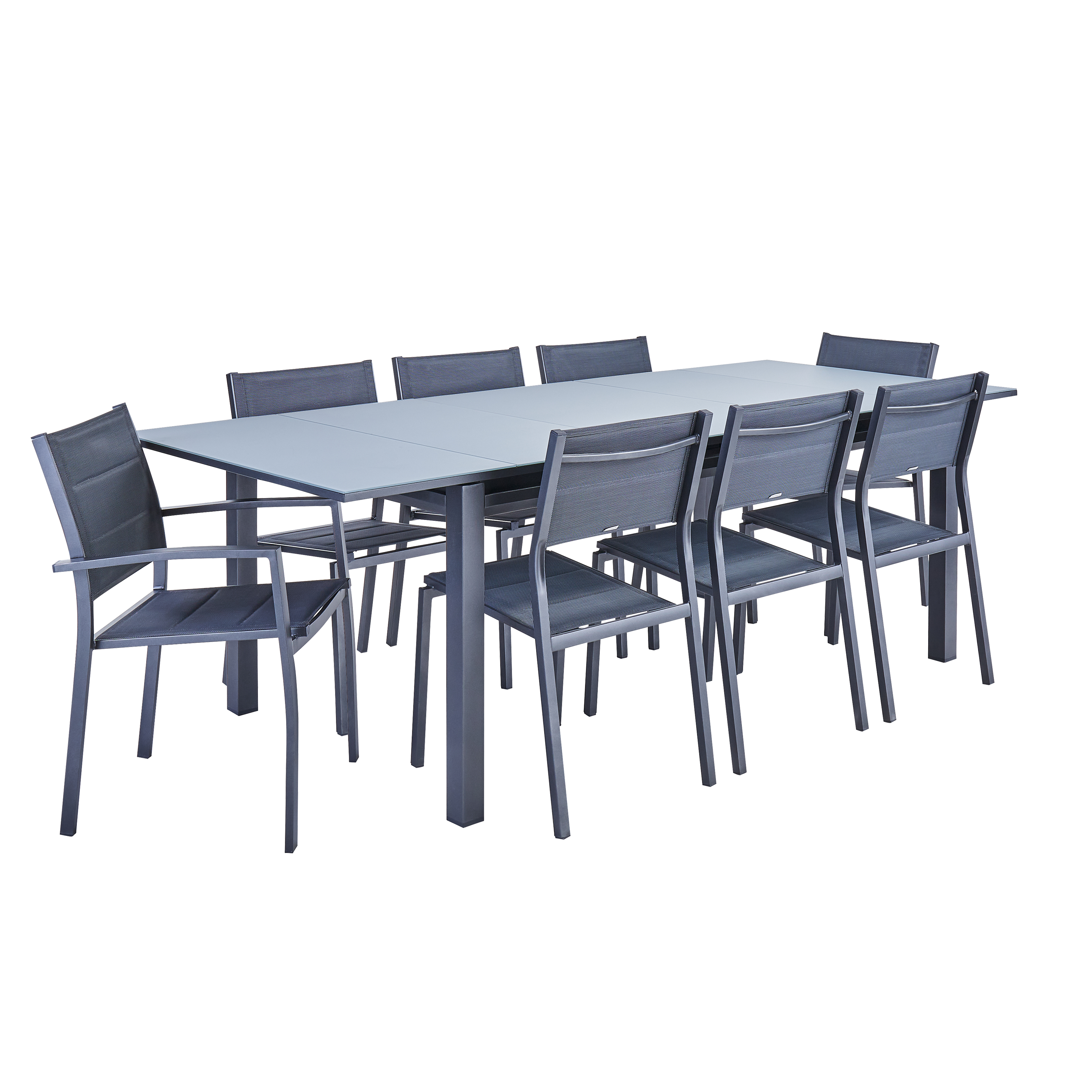 Stół ogrodowy rozsuwany Odyssea 100x180/240 cm antracytowy Naterial - 15