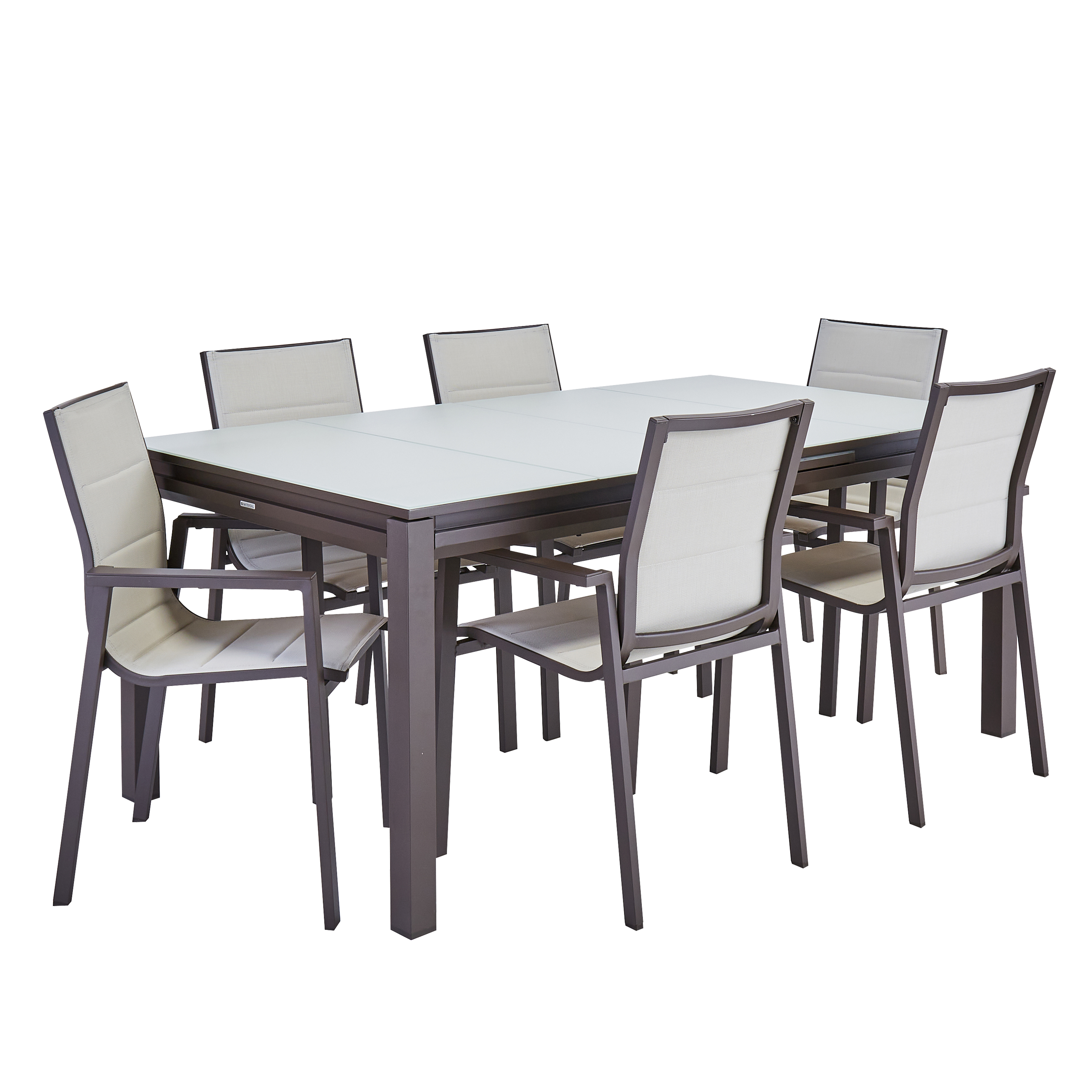 Mesa de alumínio NATERIAL ODYSSEA II EASY VIDRO 180/240X100CM MOKA - 13