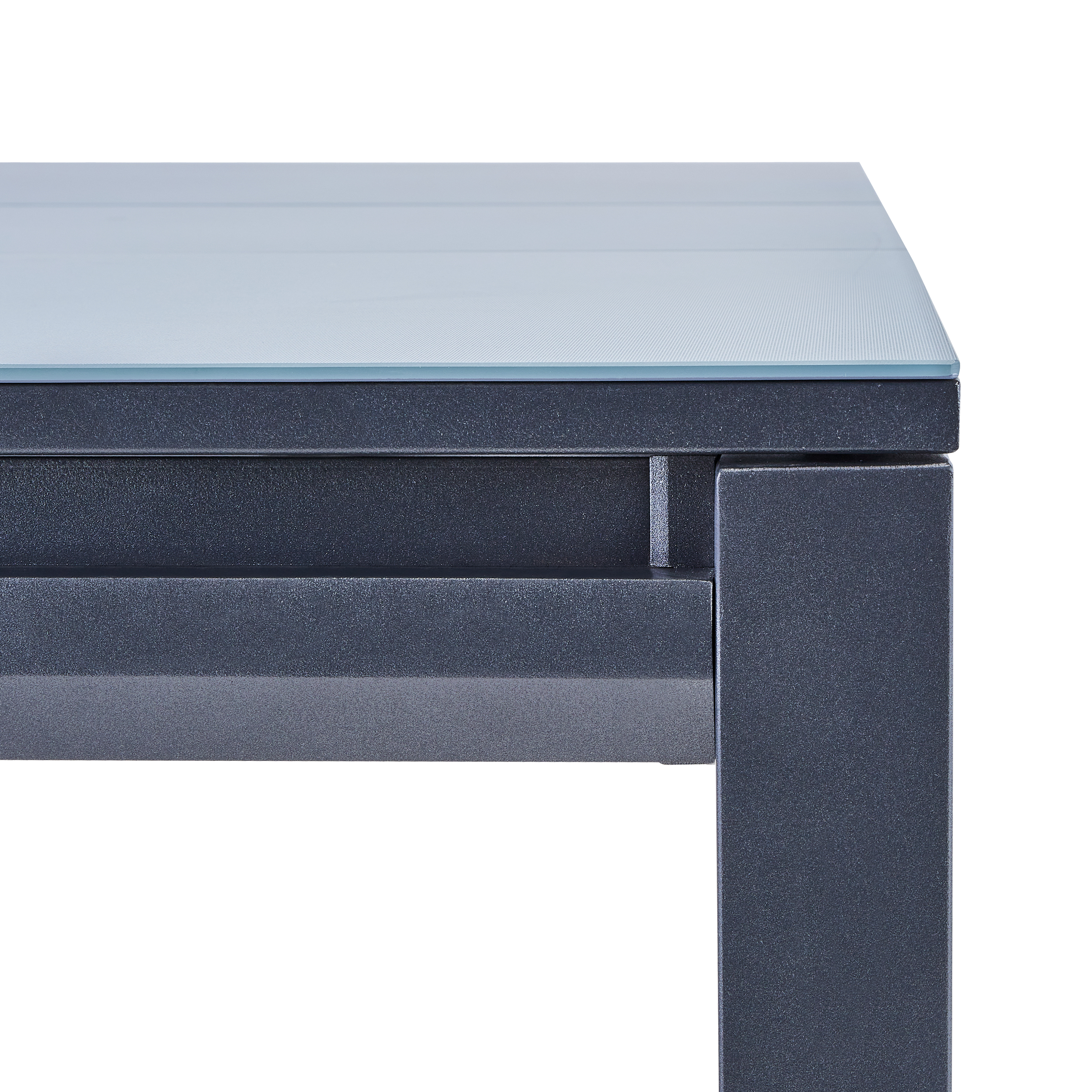 Tavolo da giardino allungabile Odyssea II NATERIAL in alluminio antracite con piano in vetro per 6 persone 180/240x100cm - 21