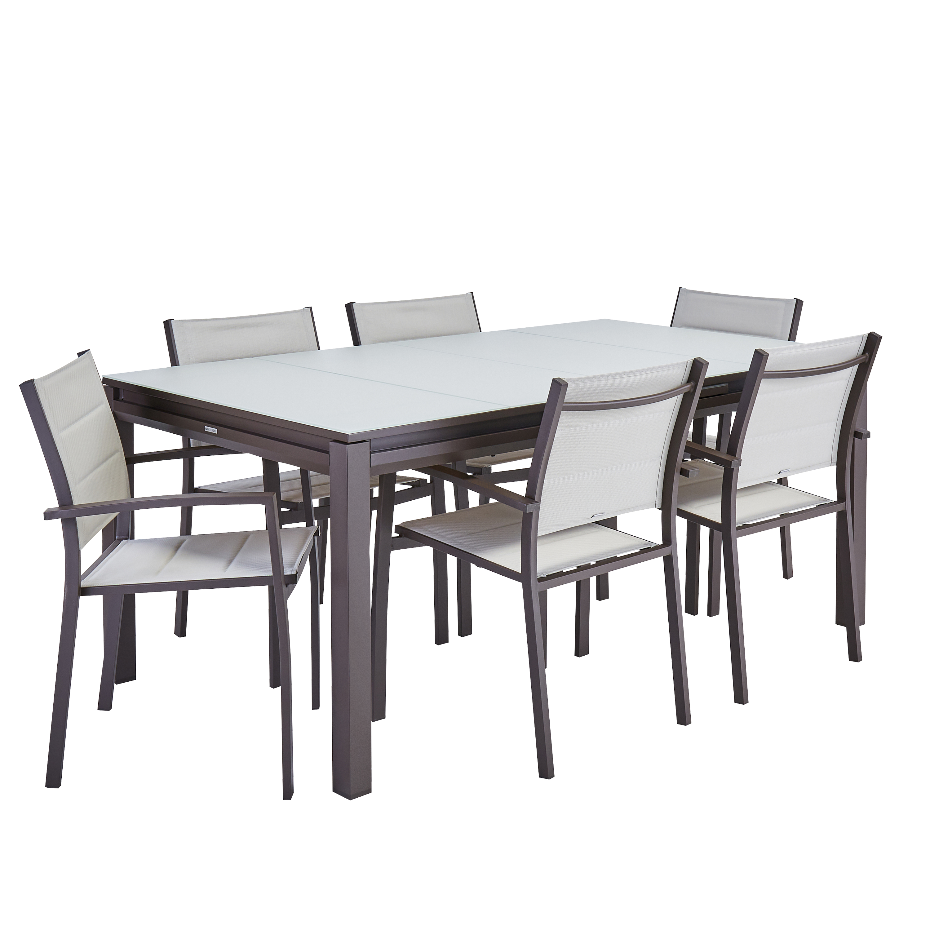 Mesa de alumínio NATERIAL ODYSSEA II EASY VIDRO 180/240X100CM MOKA - 12