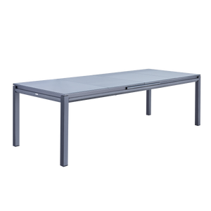 Table de jardin NATERIAL Odyssea alu/verre rectangulaire anthracite 12 personnes