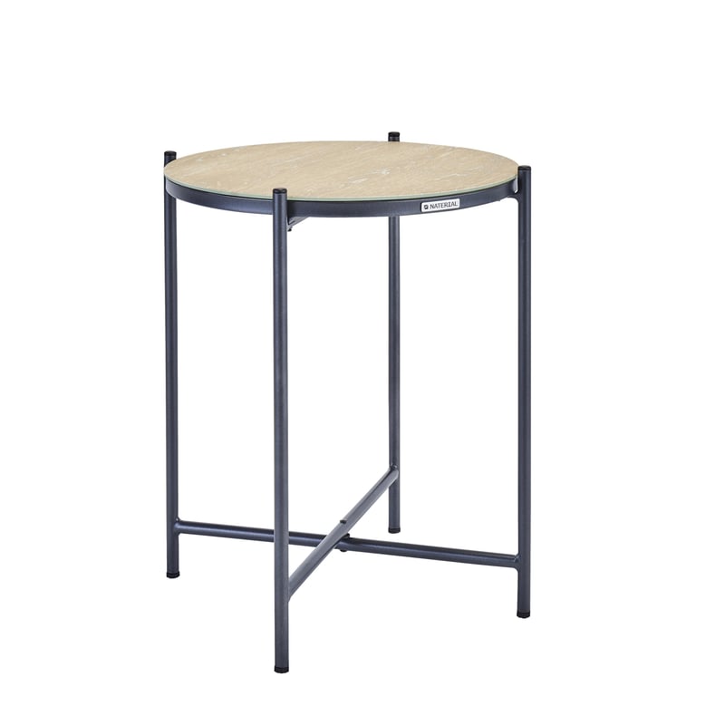 Stolik ogrodowy okrągły Mobis 45 cm beżowy Naterial