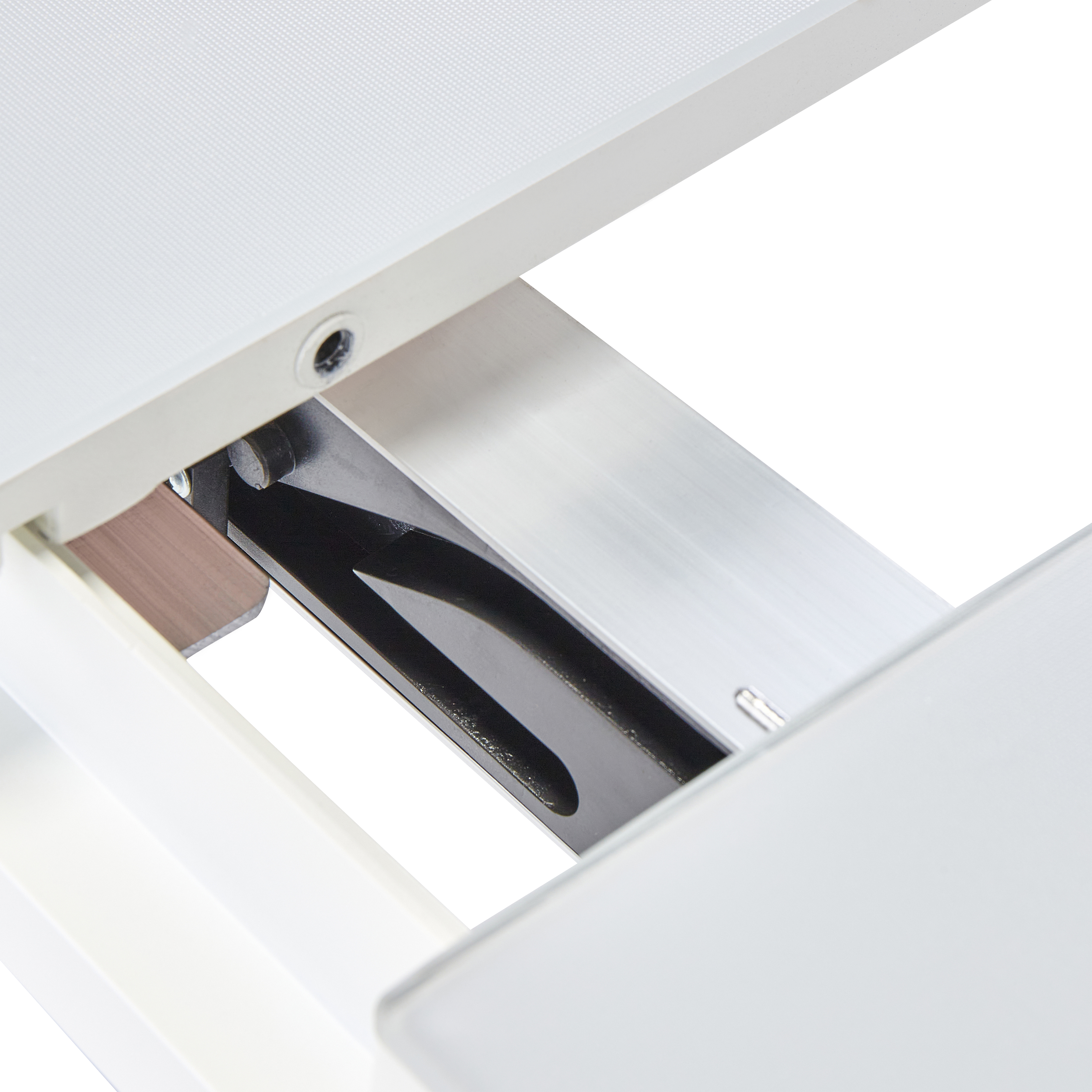 Tavolo da giardino allungabile Odyssea II NATERIAL in alluminio bianco con piano in vetro per 6 persone 180/240x100cm - 12