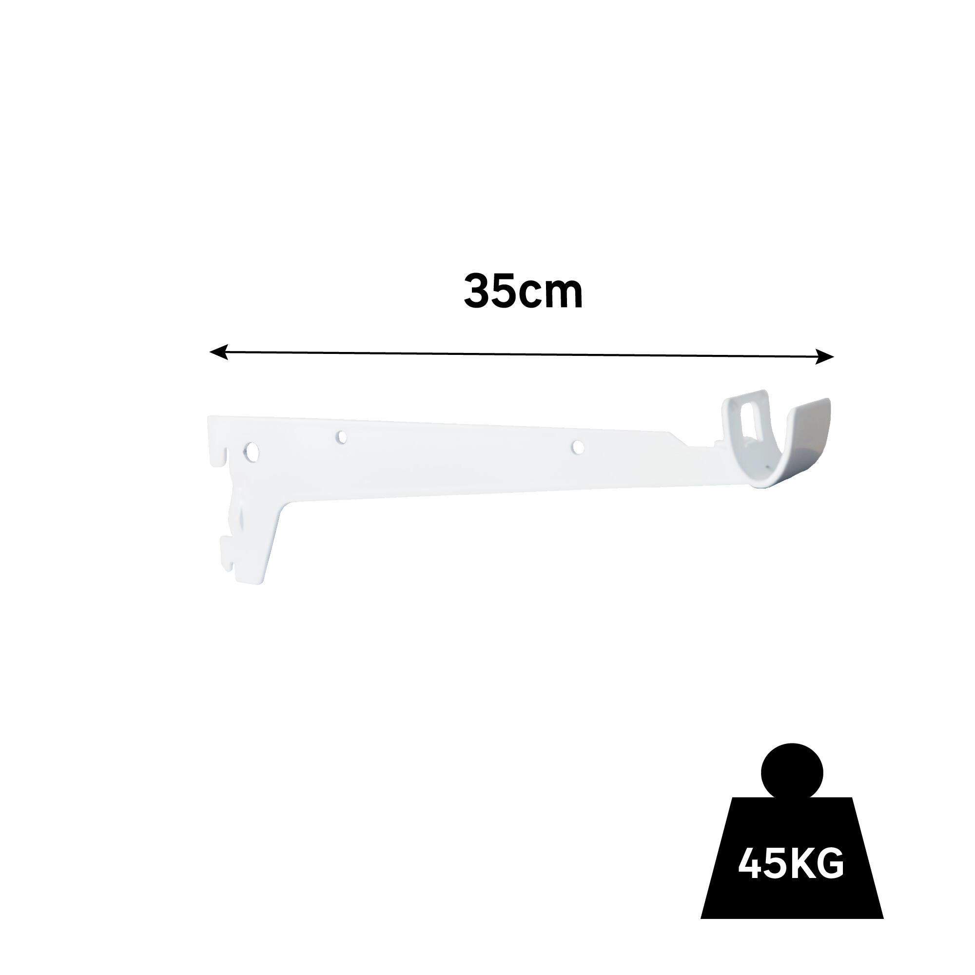 Staffa L 27.5 x P 35 x H 3.6 cm Ø 260 mm bianco - 29
