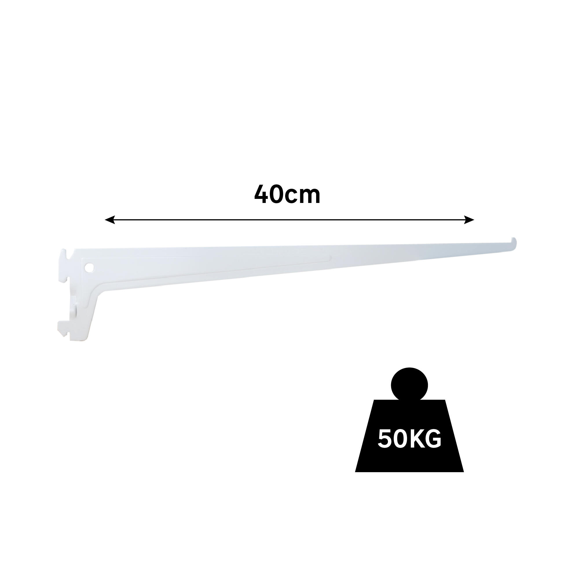 Poleia simples para cremalheira aço branco 40 cm Spaceo - 6