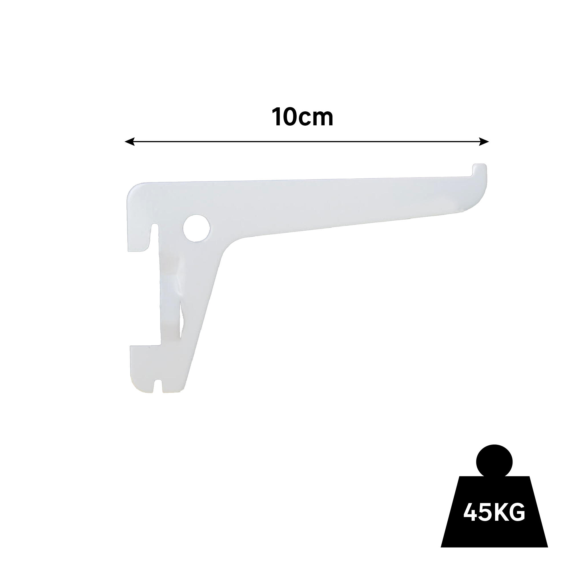 Poleia simples spaceo 10cm branco - 5