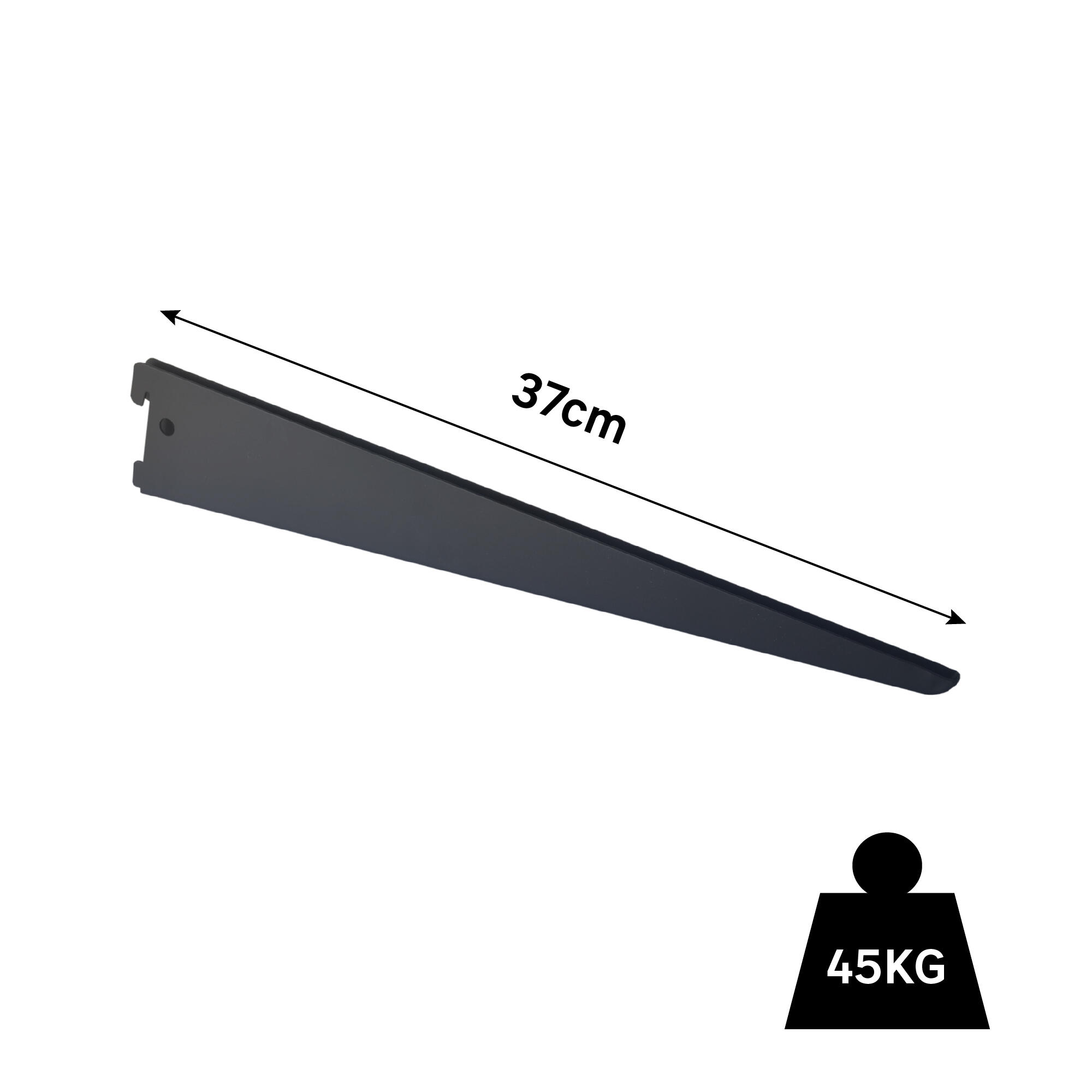 Supporto doppio per mensola Spaceo L 38.1 x H 1 x P 37 cm nero - 6