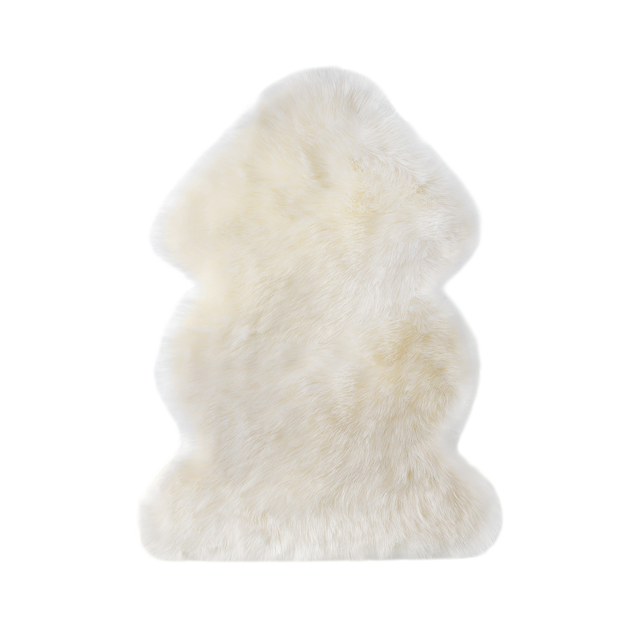Alfombra pie de cama acrílico Jade Sheep Skin 60x90cm pelo largo INSPIRE animales beige irregular