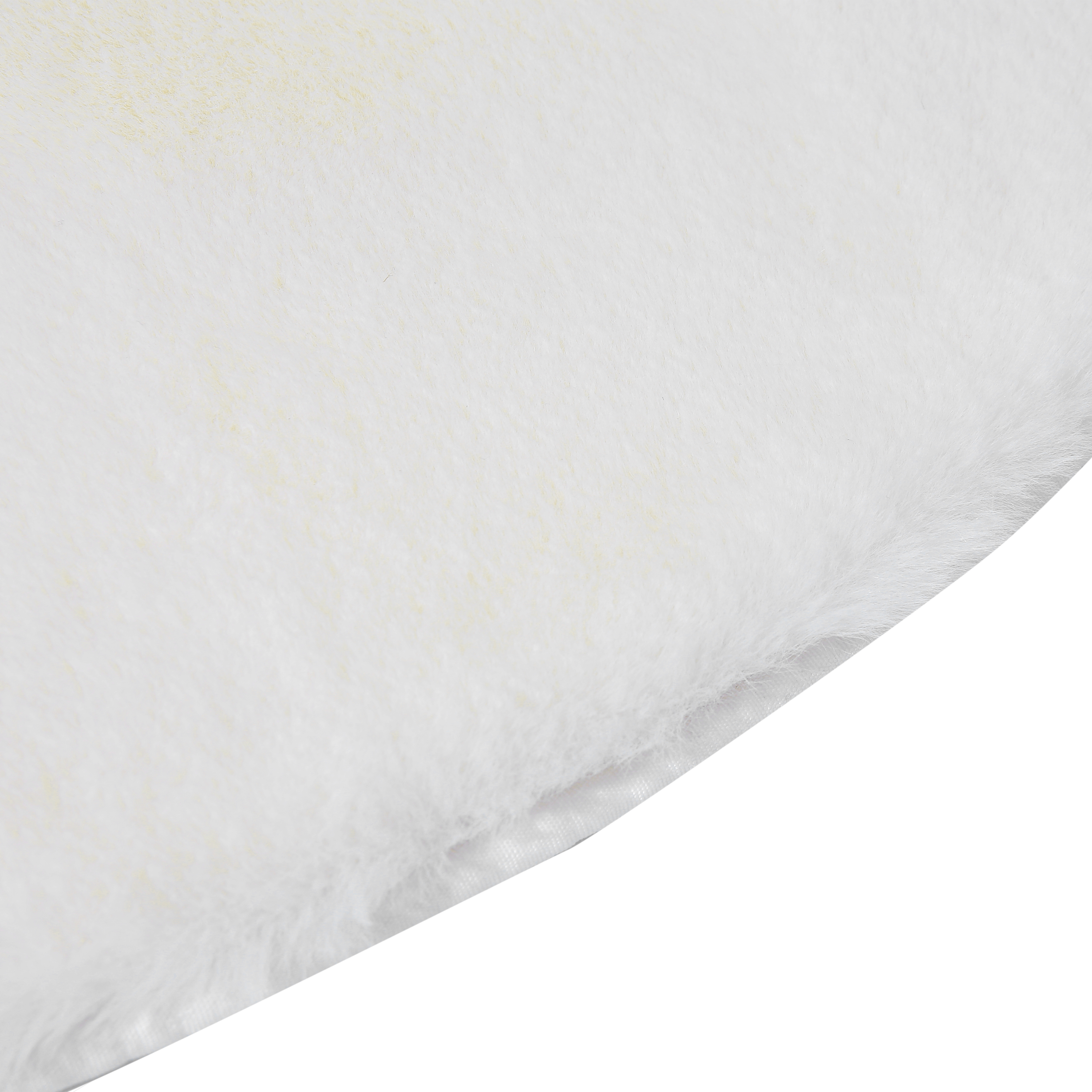 Tapete redondo liso INSPIRE BIANCA FAKE RABBIT D100CM CREAM 5 - 6