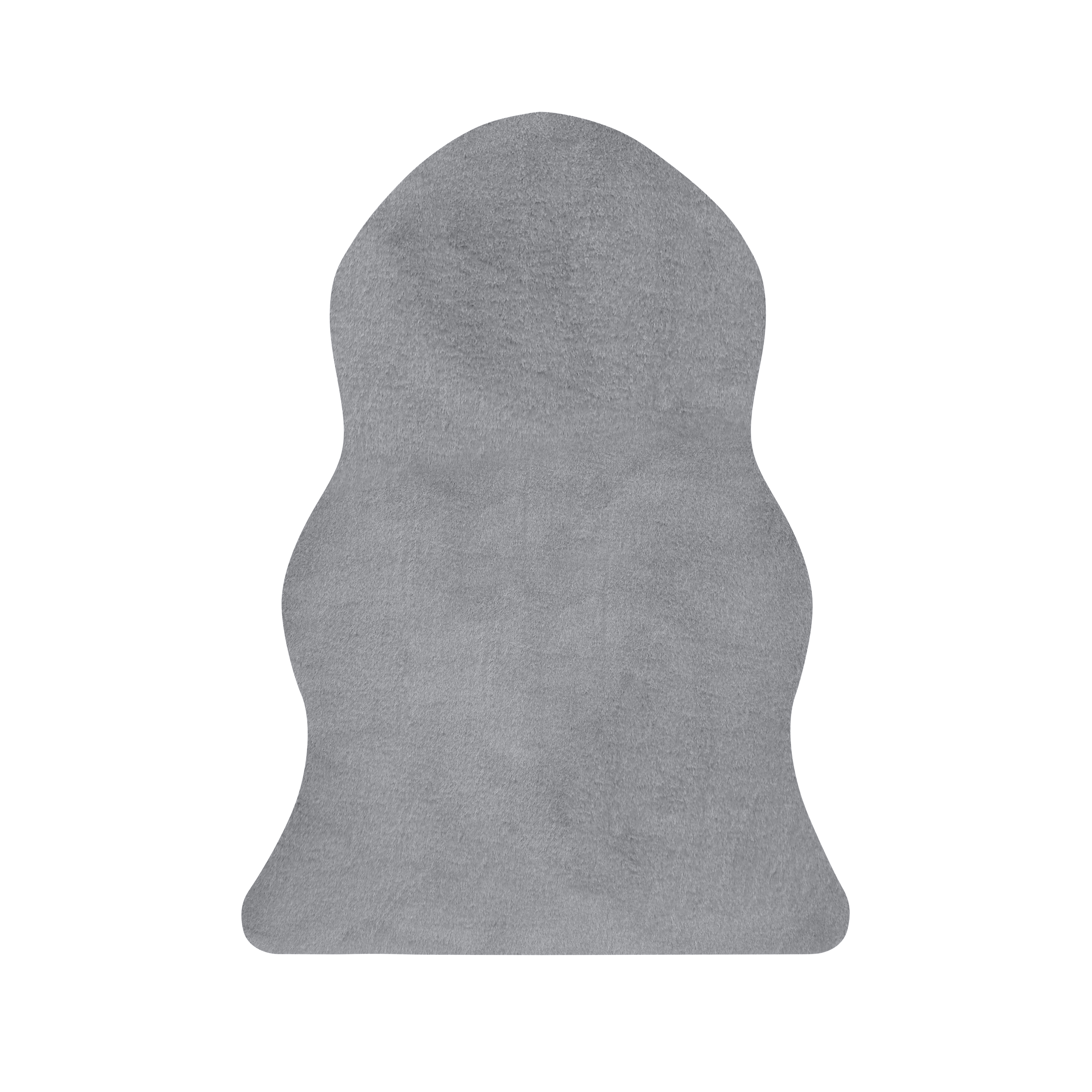 Alfombra pie de cama poliéster pelo largo inspire bianca rabbit skin gris 60x90cm