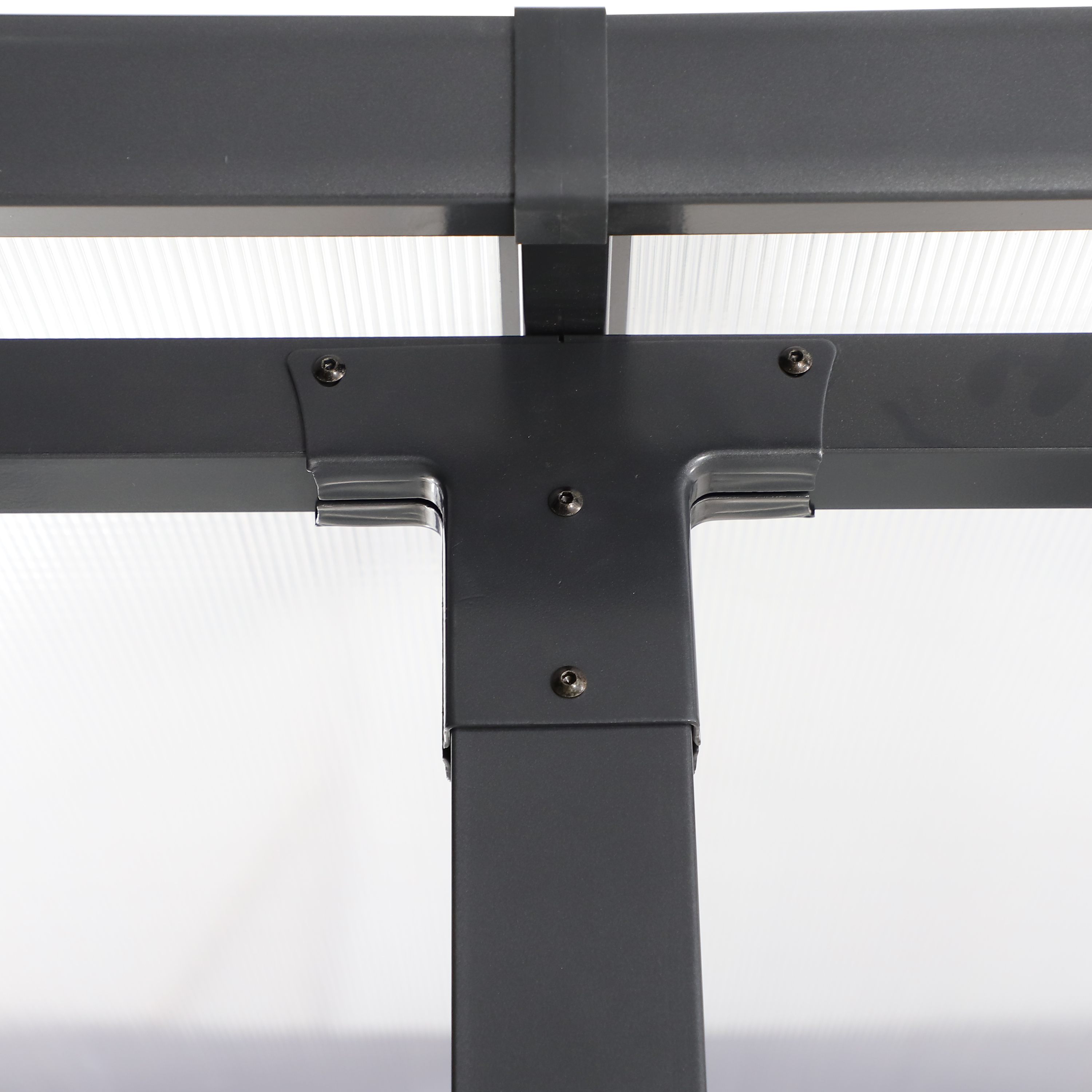 Pérgola de acero Yena gris de 400x350x270 cm - 17