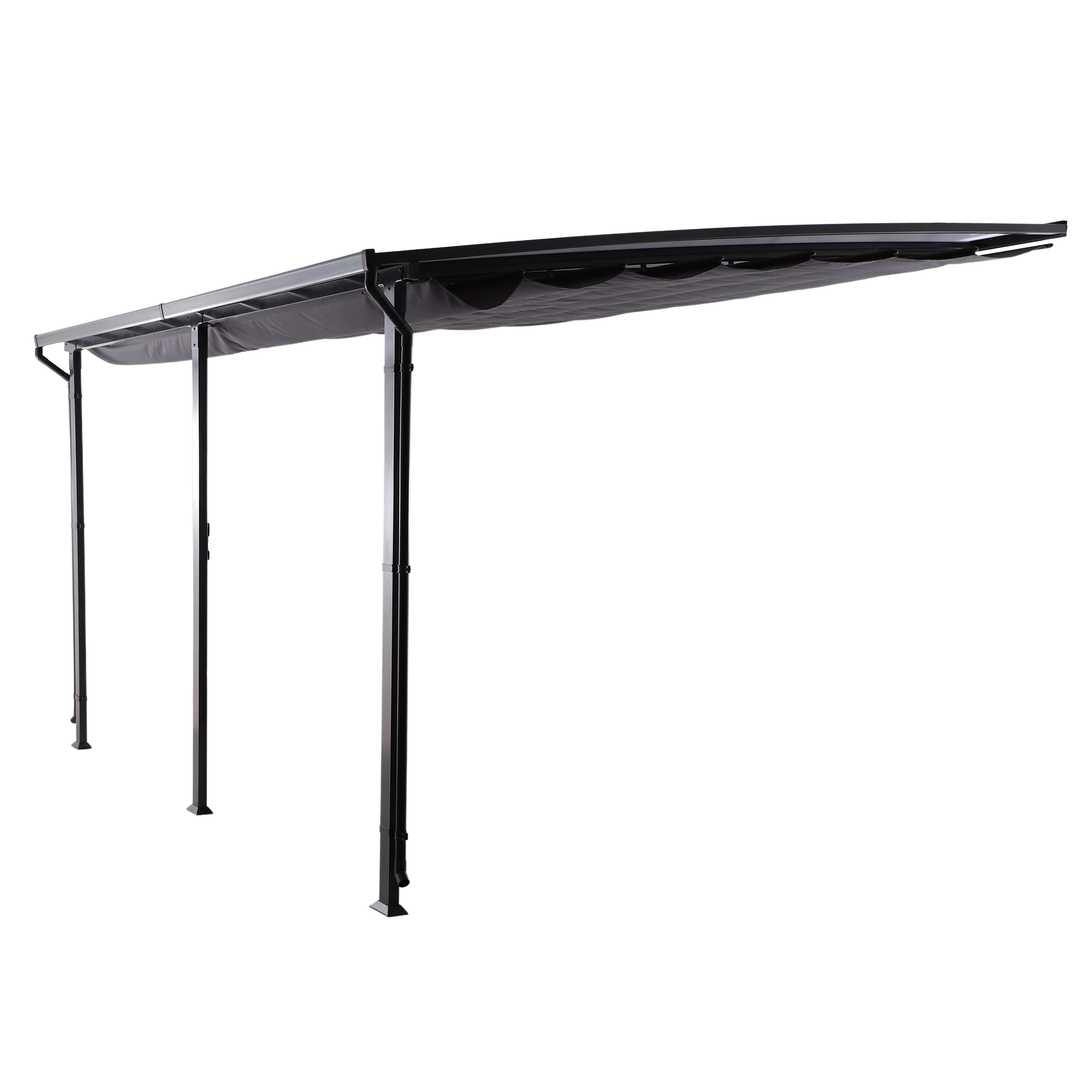 Pérgola de acero Yena gris de 400x350x270 cm - 10