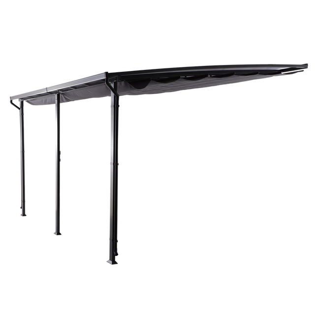 Pérgola de metal NATERIAL YENA FIXA 350X400X270CM CINZA ESCURA