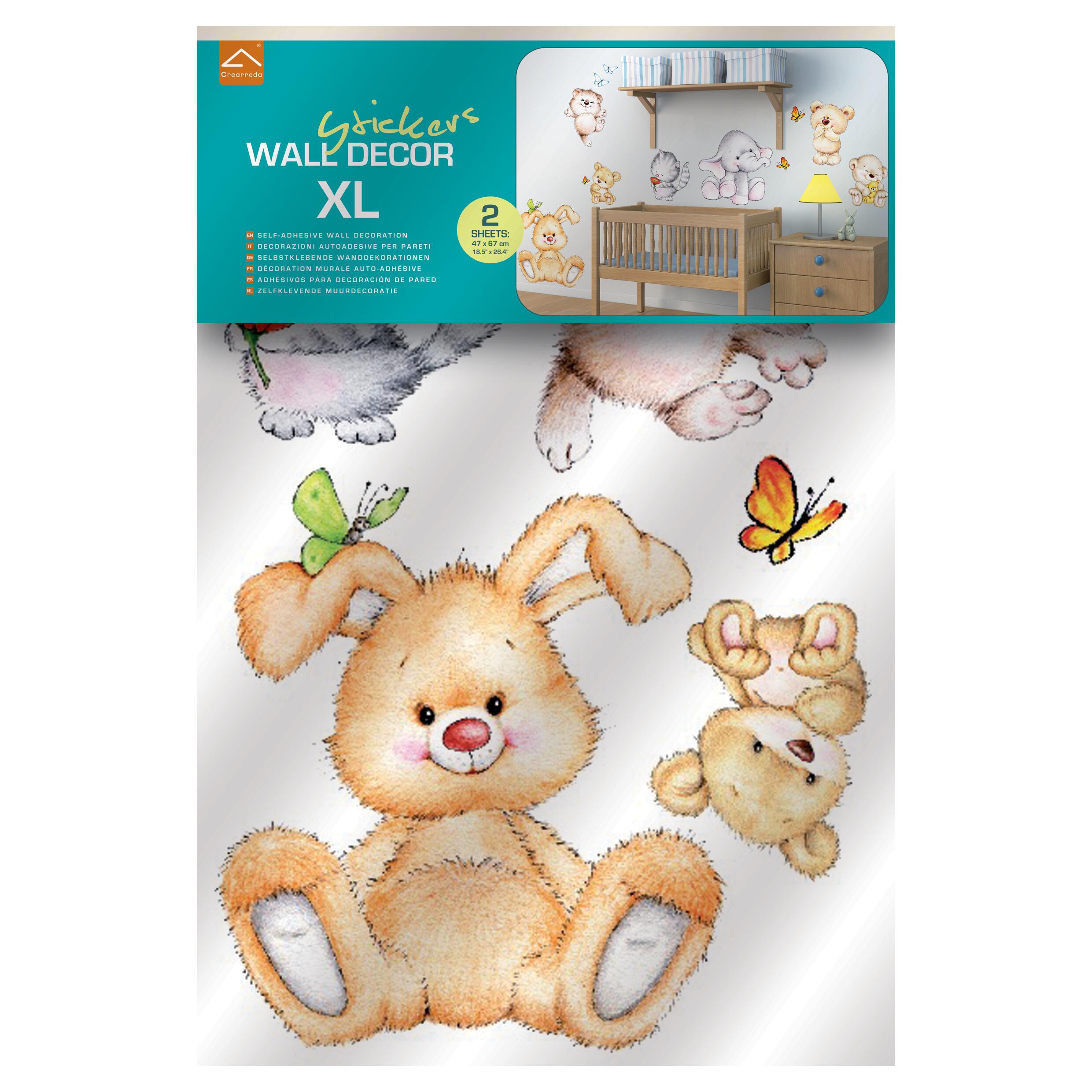 Sticker Wall Cute Animals 47x68 cm multicolore - 7