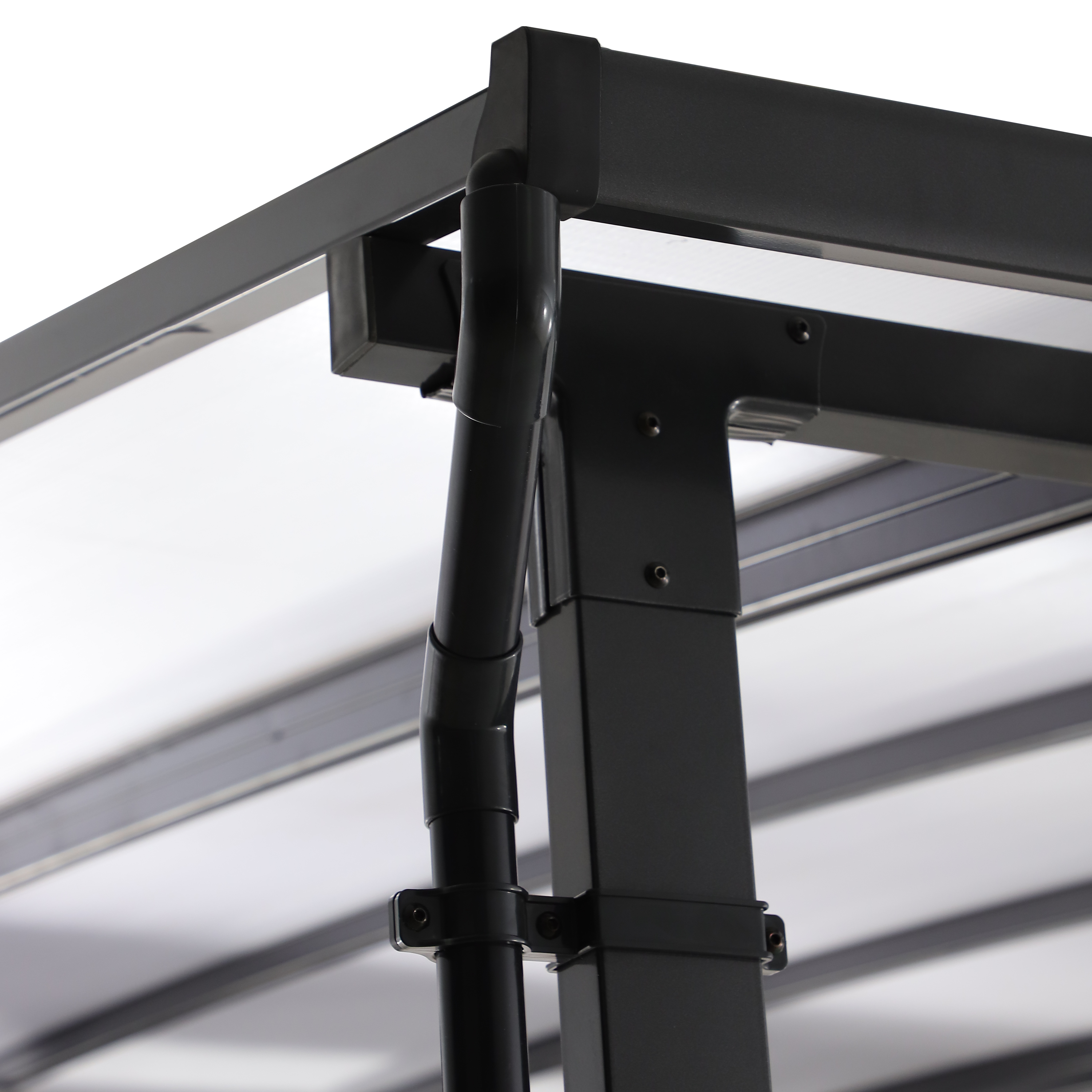 Pérgola de acero Yena gris de 400x350x270 cm - 6