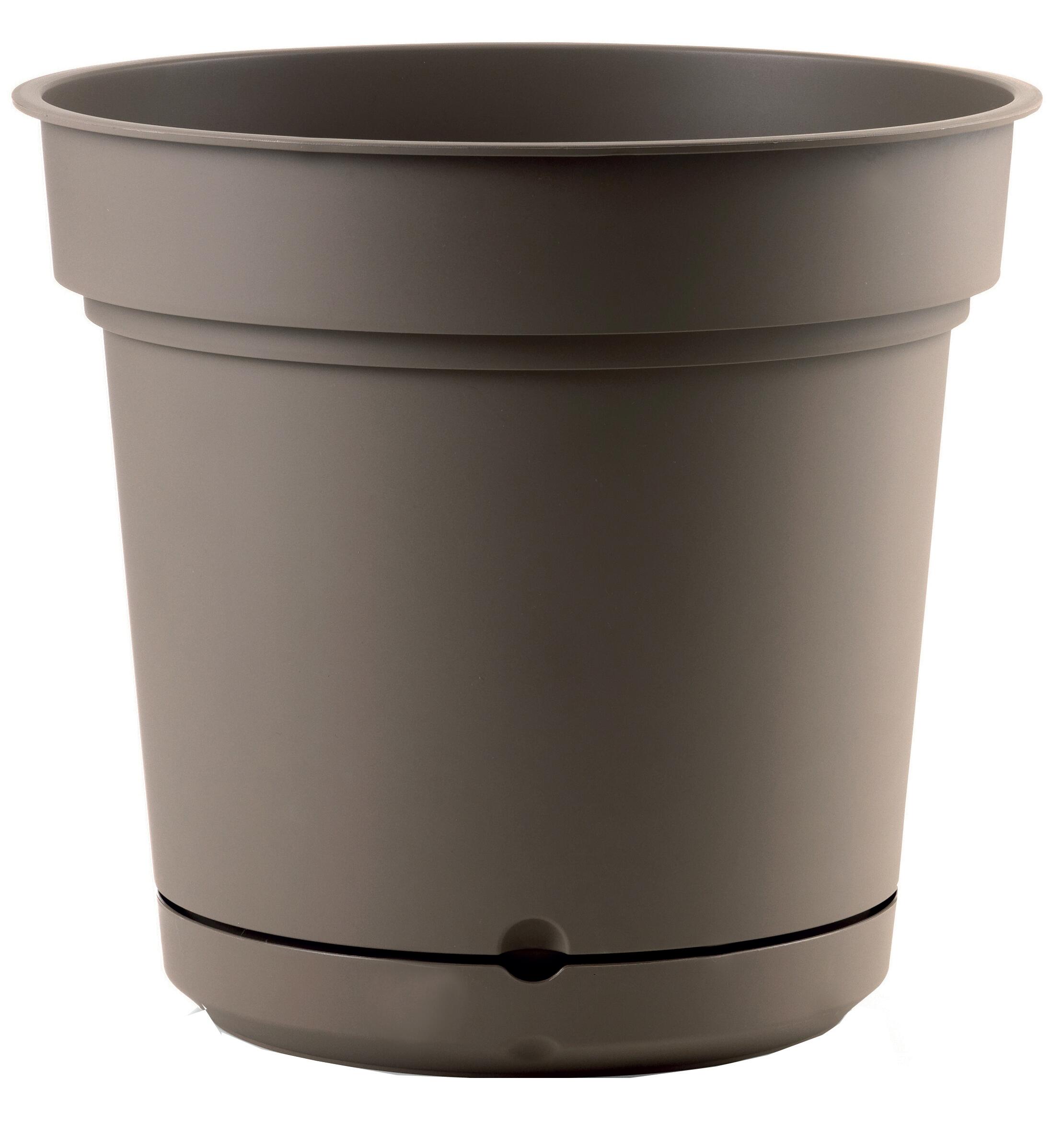 Vaso autoirrigante in polipropilene tortora H 21 x ø 23 cm - 2