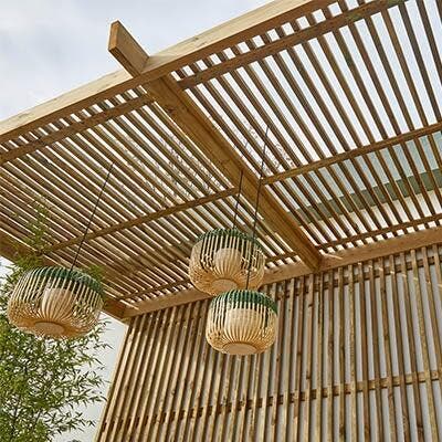 cour aménagement pergola diy bois