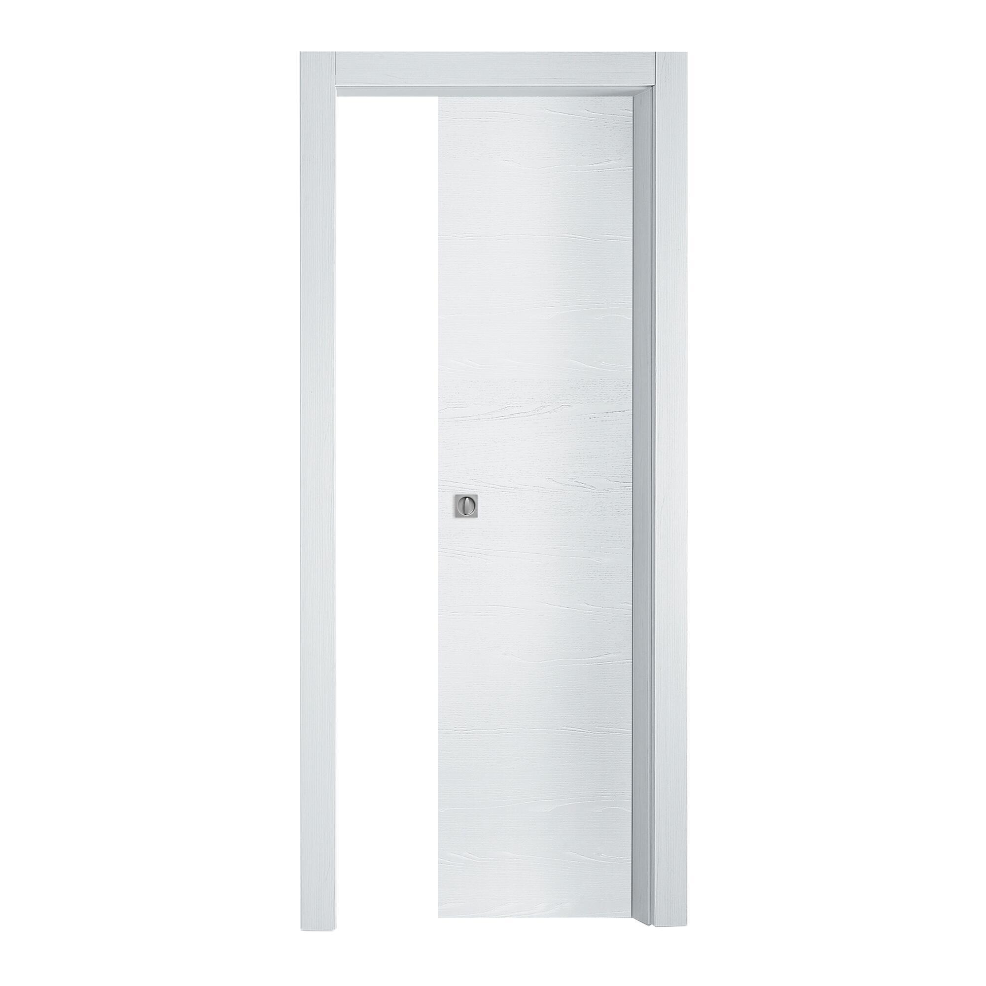 Porta scorrevole in MDF, L 70 x H 210 cm, bianca, apertura reversibile SIRIO - 5