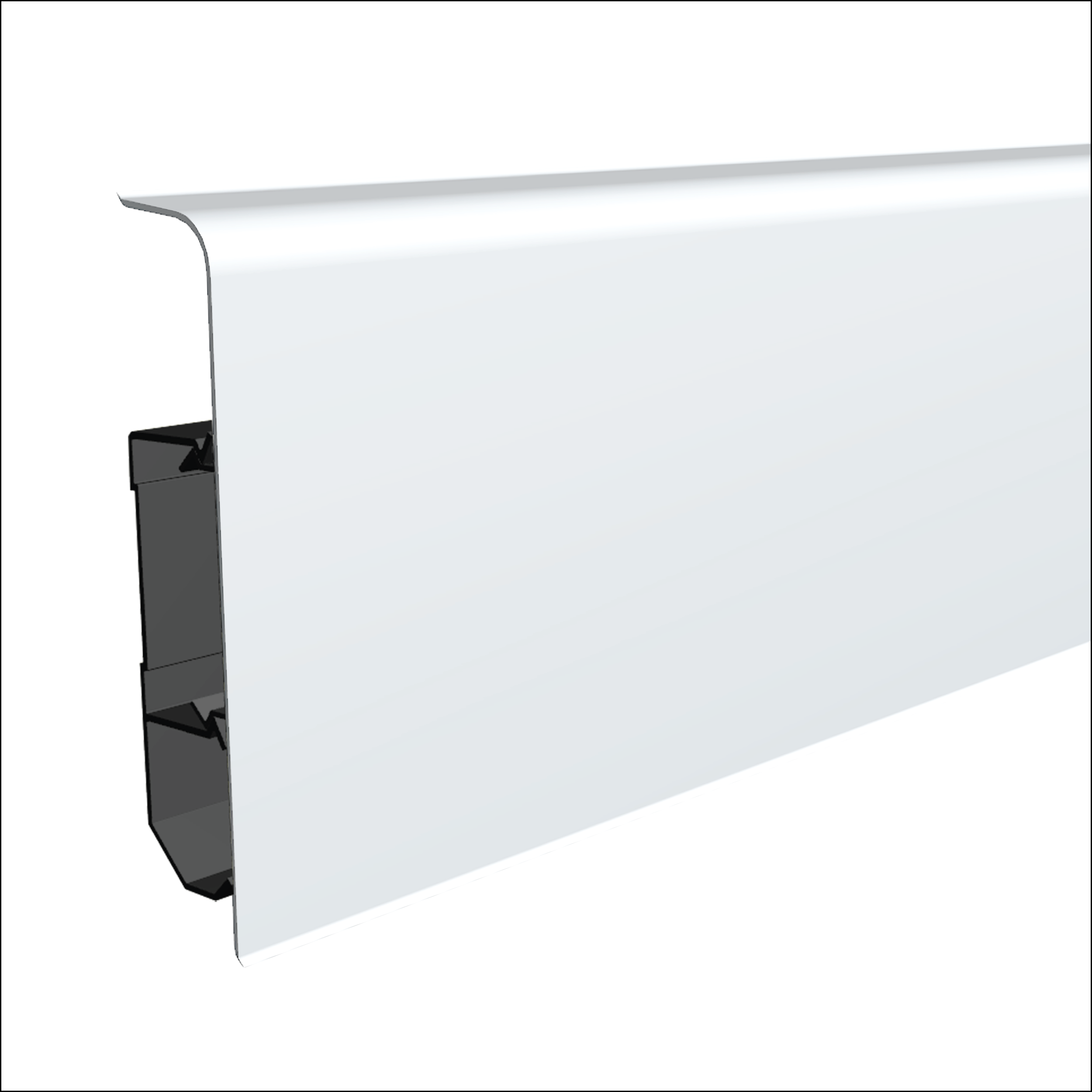 Battiscopa con passacavo in pvc bianco Sp 26 mm x H 7 x L 235 cm ...