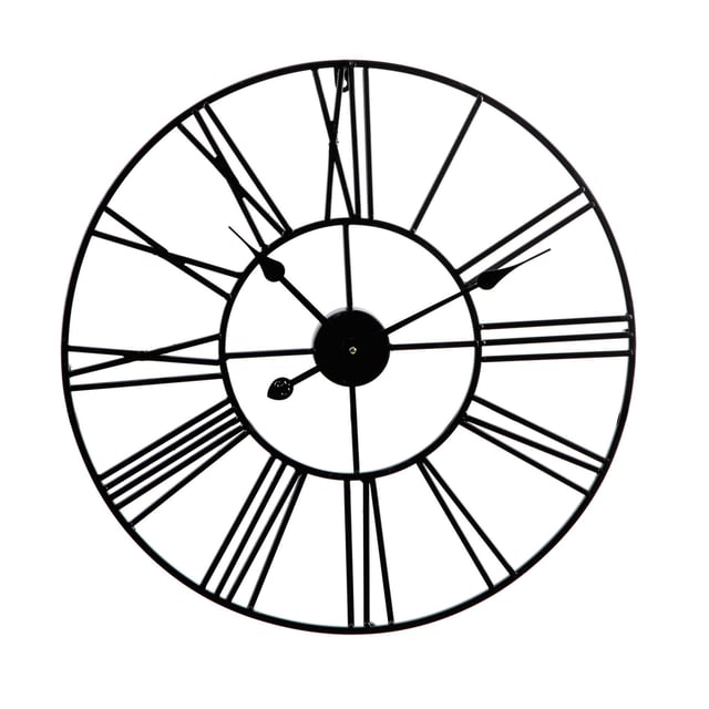 Orologio Mod.8 in ferro, nero Ø 60 cm