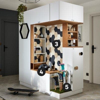Un vestiaire dans l'entrée