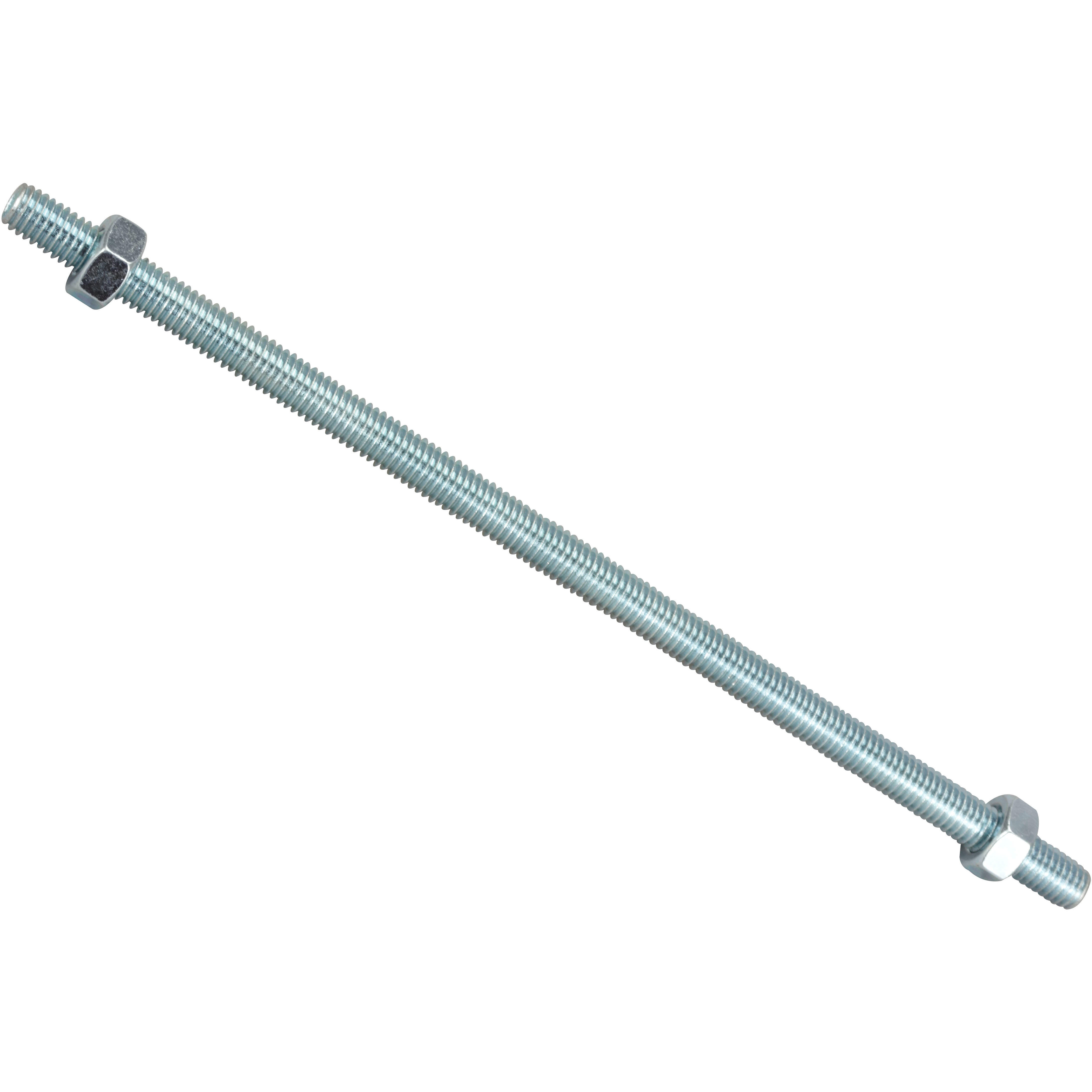 Lot de 2 tiges filetées acier zingué, L.200 x Diam.8 mm, STANDERS - 3