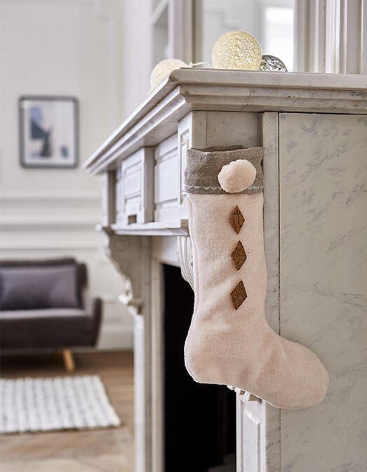 photo d'une chaussette de Noël DIY