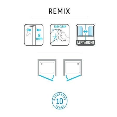 Porte de douche pivotante