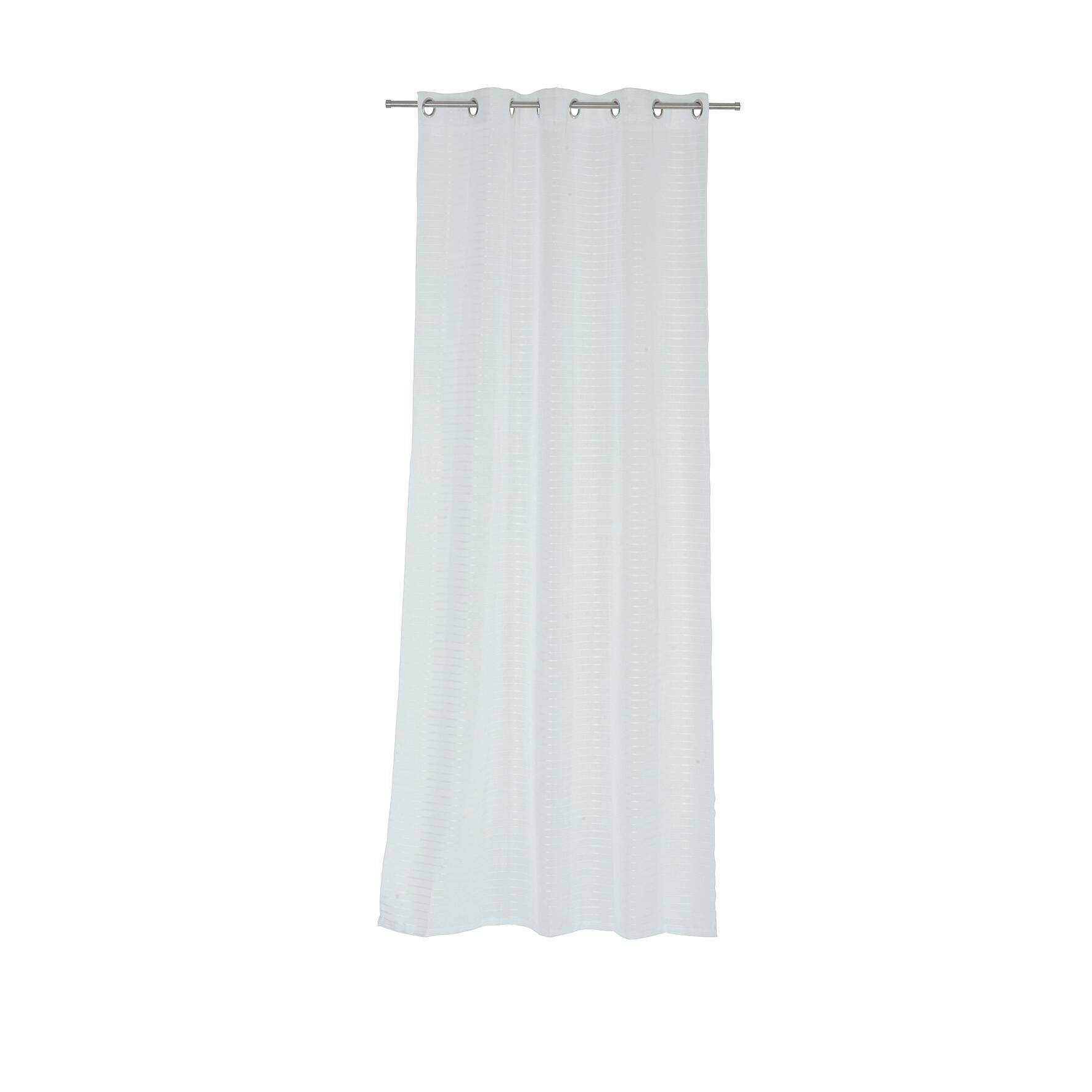 Tenda A Pacchetto Verlock Bianco Con Righe E Occhielli - Cotone 45x140 Cm - Stile Shabby Chic - Foto 5