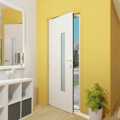 Blanche et lumineuse à l'intérieur, elle s'adaptera parfaitement à votre entrée