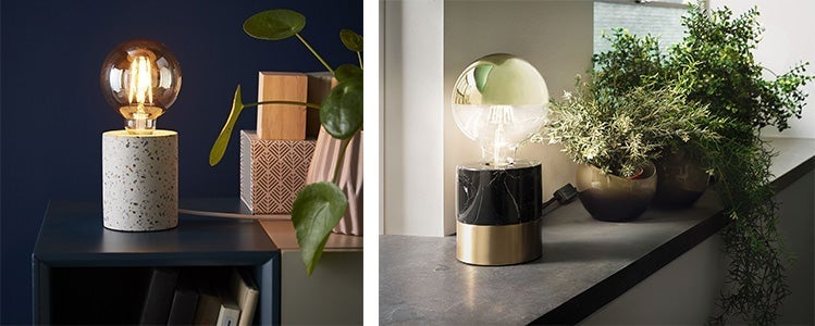 Lampe tube – Luminaire deco – Lampe de table – Lampe coloré – Deco Salon –  Ambiance nature