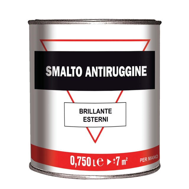 Vernice da esterno antiruggine per ferro marrone lucido, 0.75 l