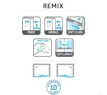 Porte de douche coulissante  - 1