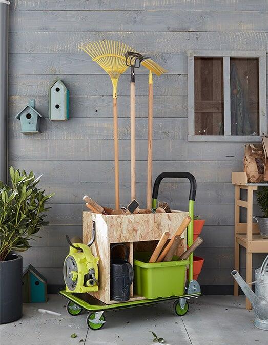 Rangement pour outils de jardin à faire soi-même
