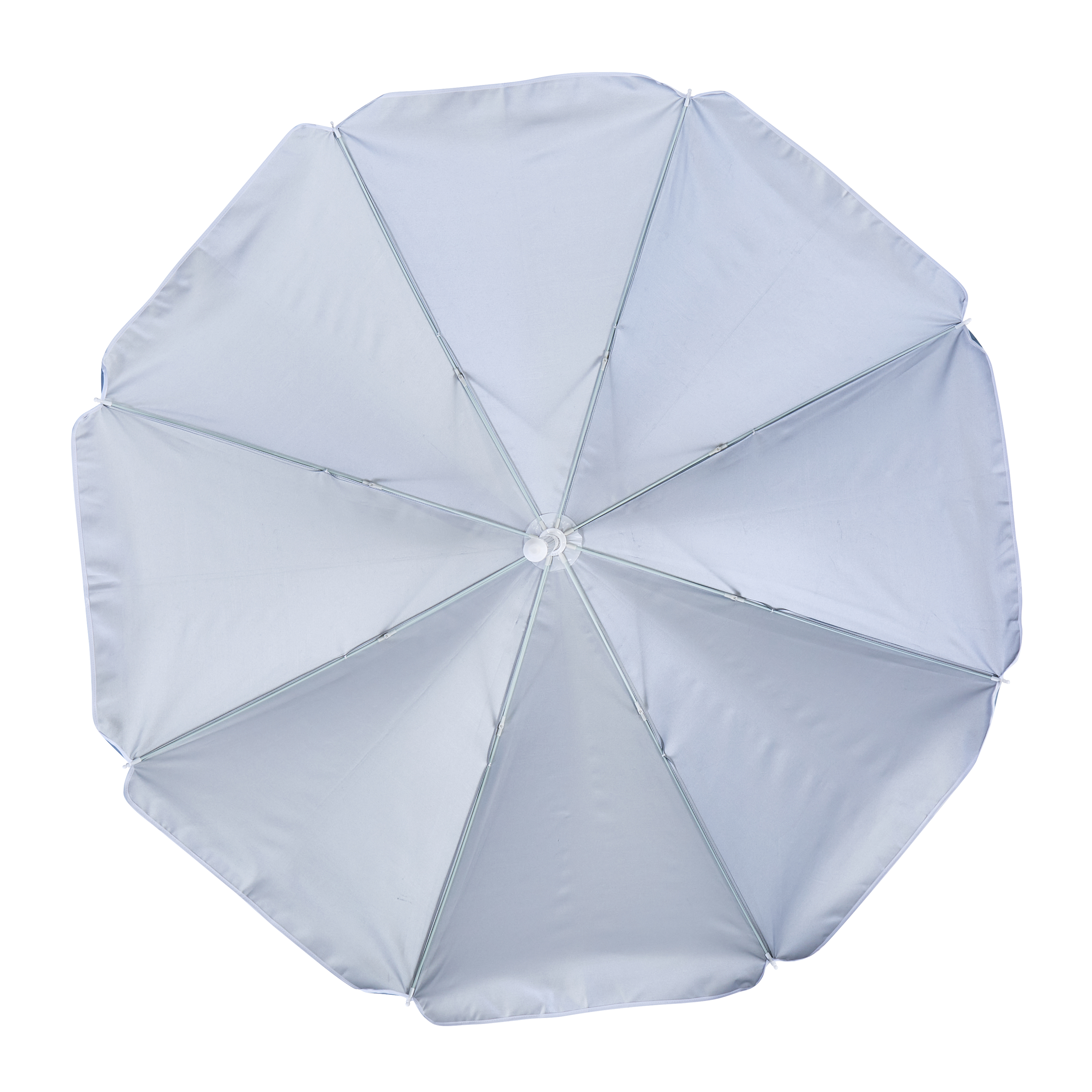 Parasol redondo de aluminio NATERIAL Vali azul de ø 200 cm - 7