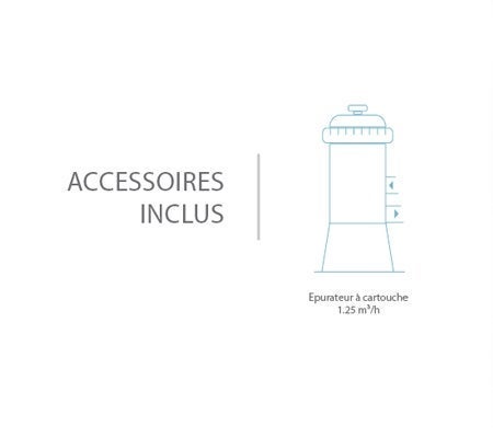 La piscine Metal Frame, inclus différents accessoires - 4