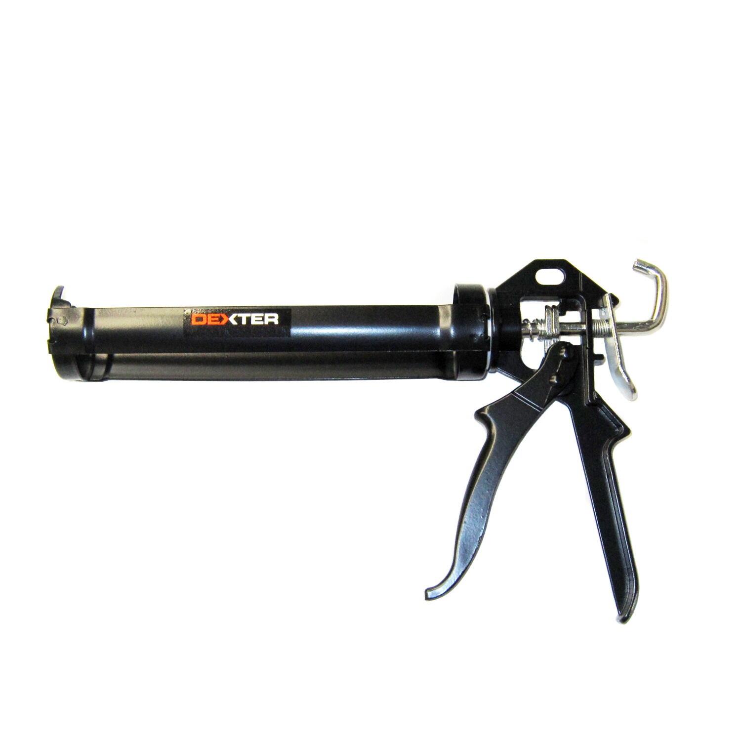 Pistolet pour cartouche mastic et colle DEXTER acier noir - 6