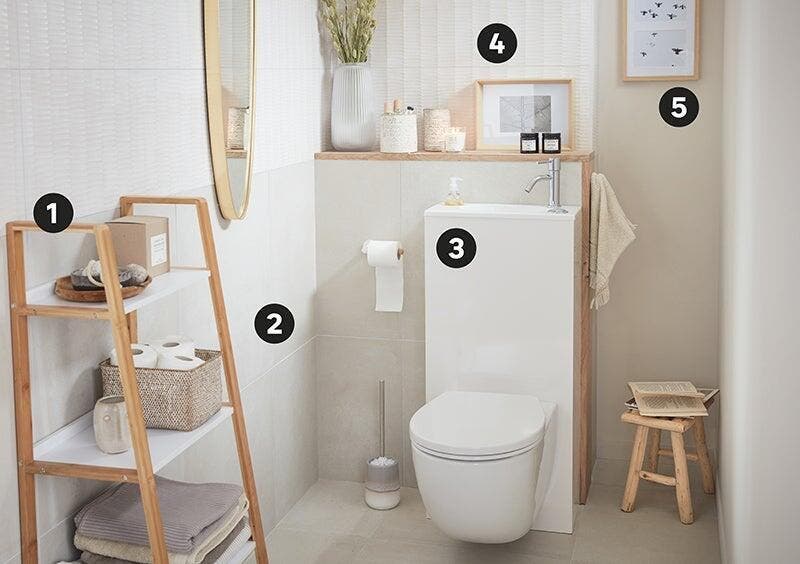 5 Idées Déco pour WC avec un Lave-mains !