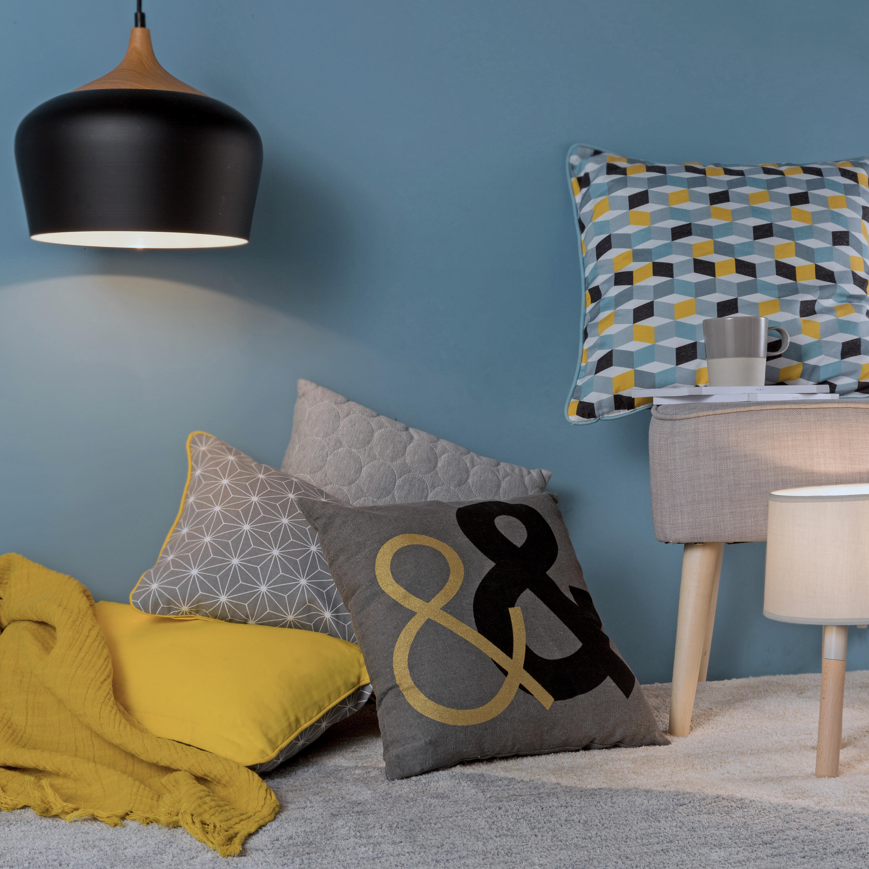 Pittura per interni lavabile, antigoccia, FLEUR blu hampton opaco, 2.5 L - 5